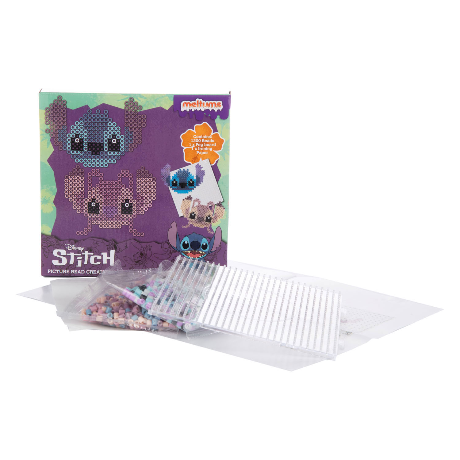 Stitch Bügelperlenset, 1200 Stück.