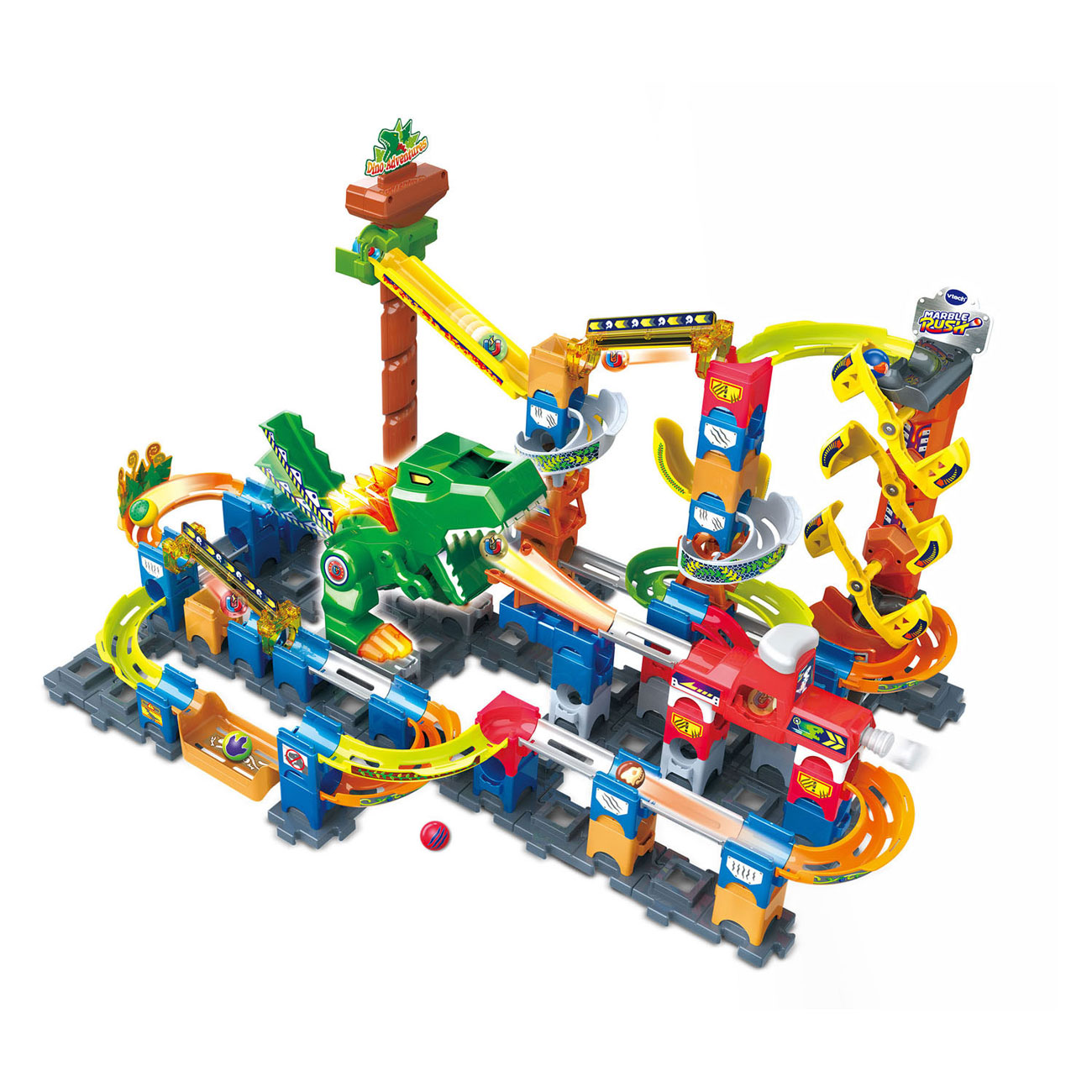 VTech Marble Rush Dino Adventures Ensemble magnétique XL400E Piste à billes