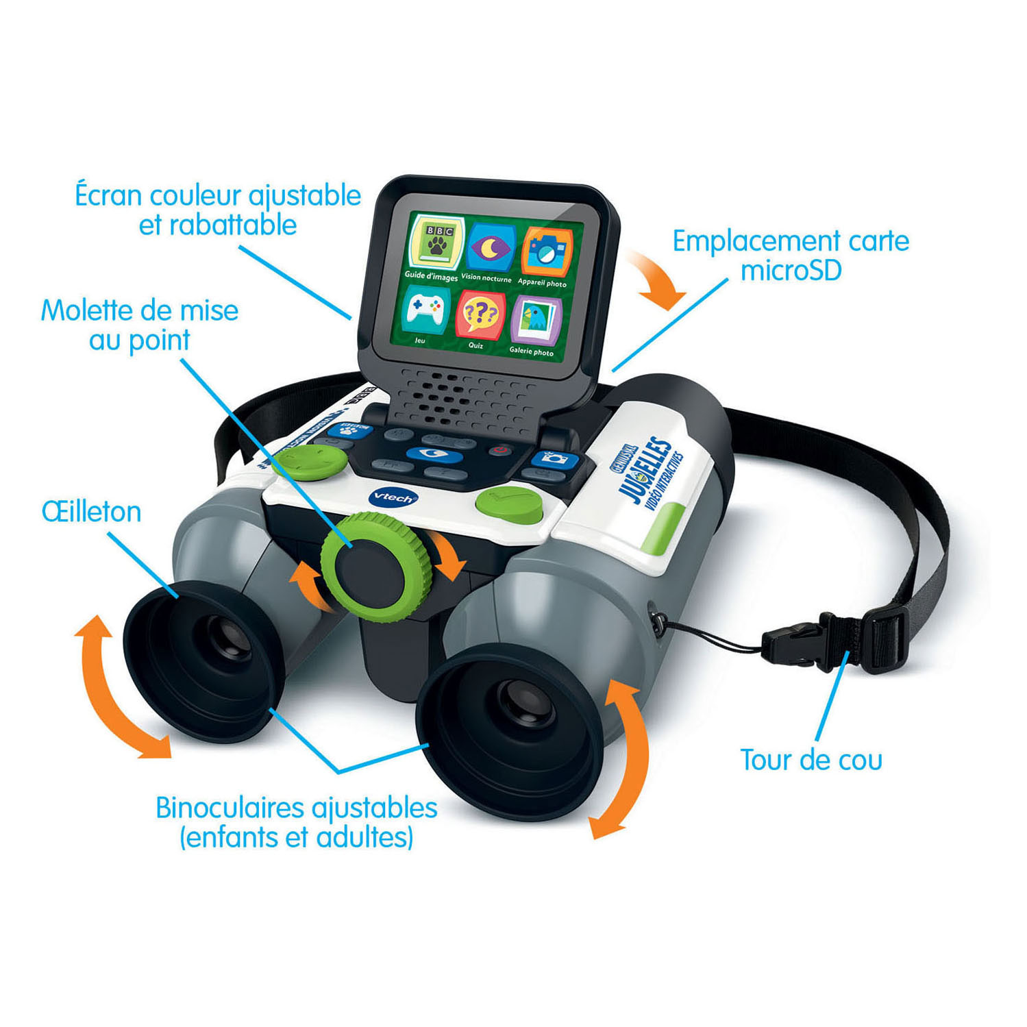 Jumelles vidéo interactives VTech Genius XL