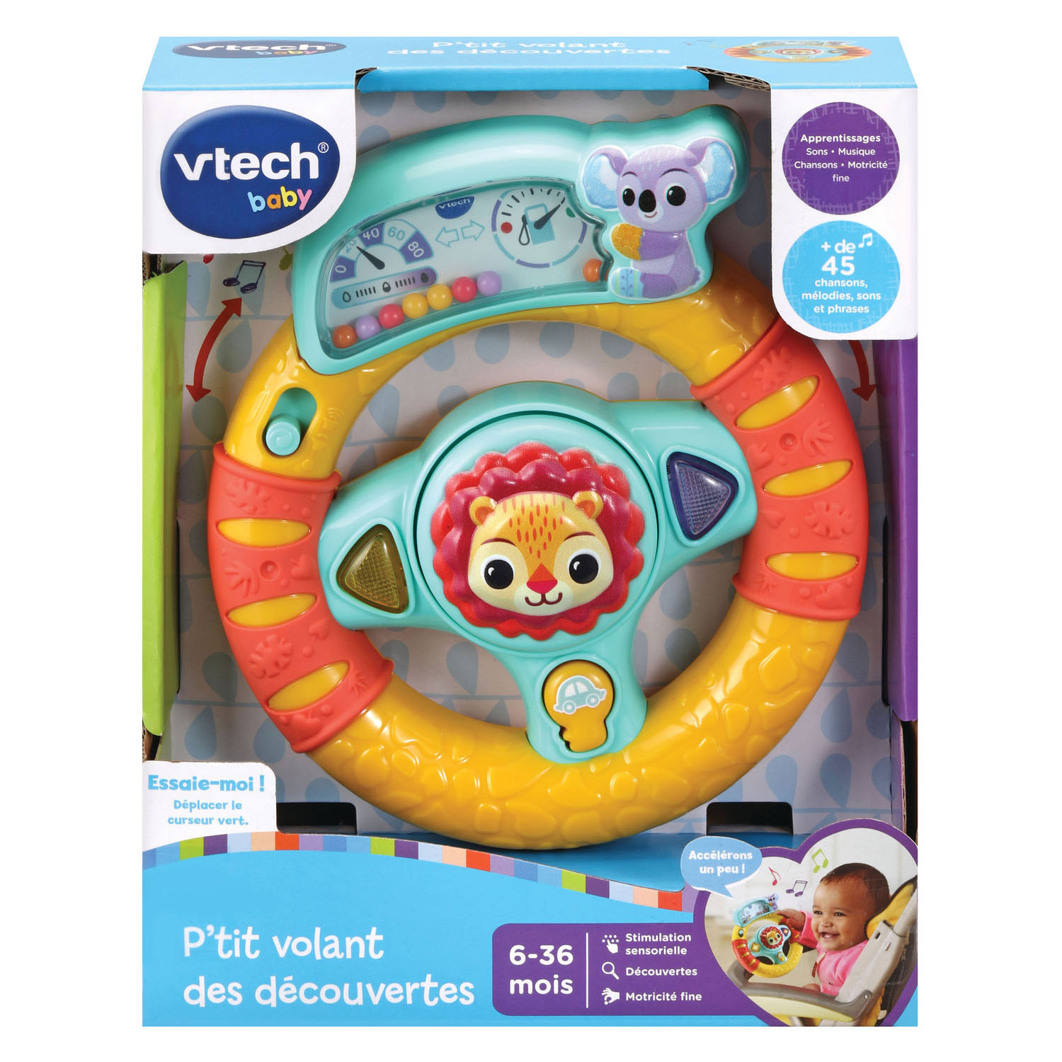 Volant VTech avec klaxon et clignotants