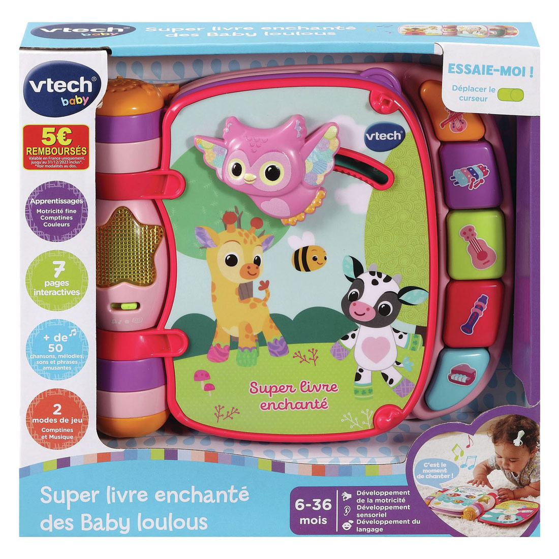 Livre de chansons VTech Animaux Amis Rose