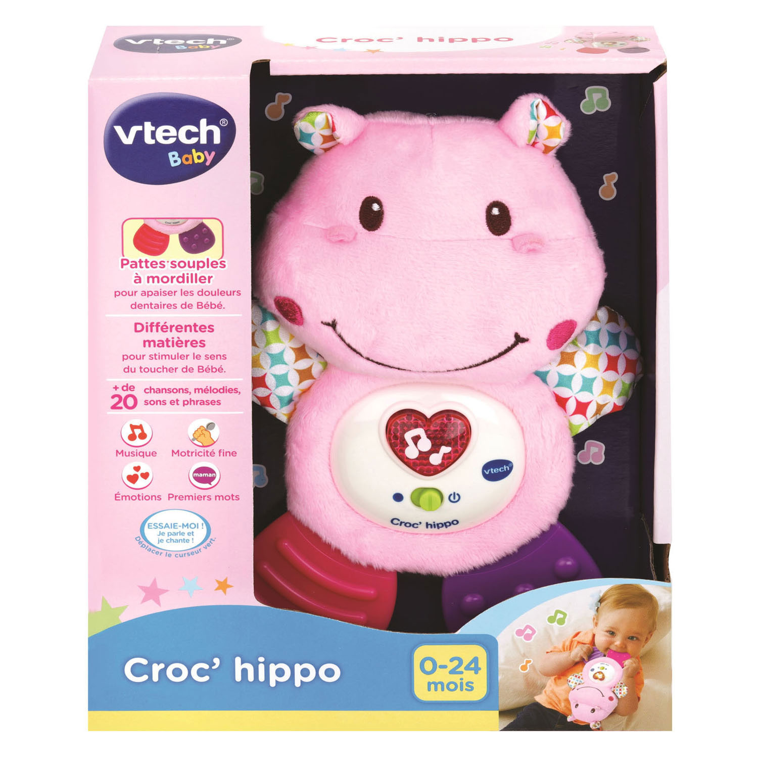 Hochet bébé VTech Crocodile Hippopotame