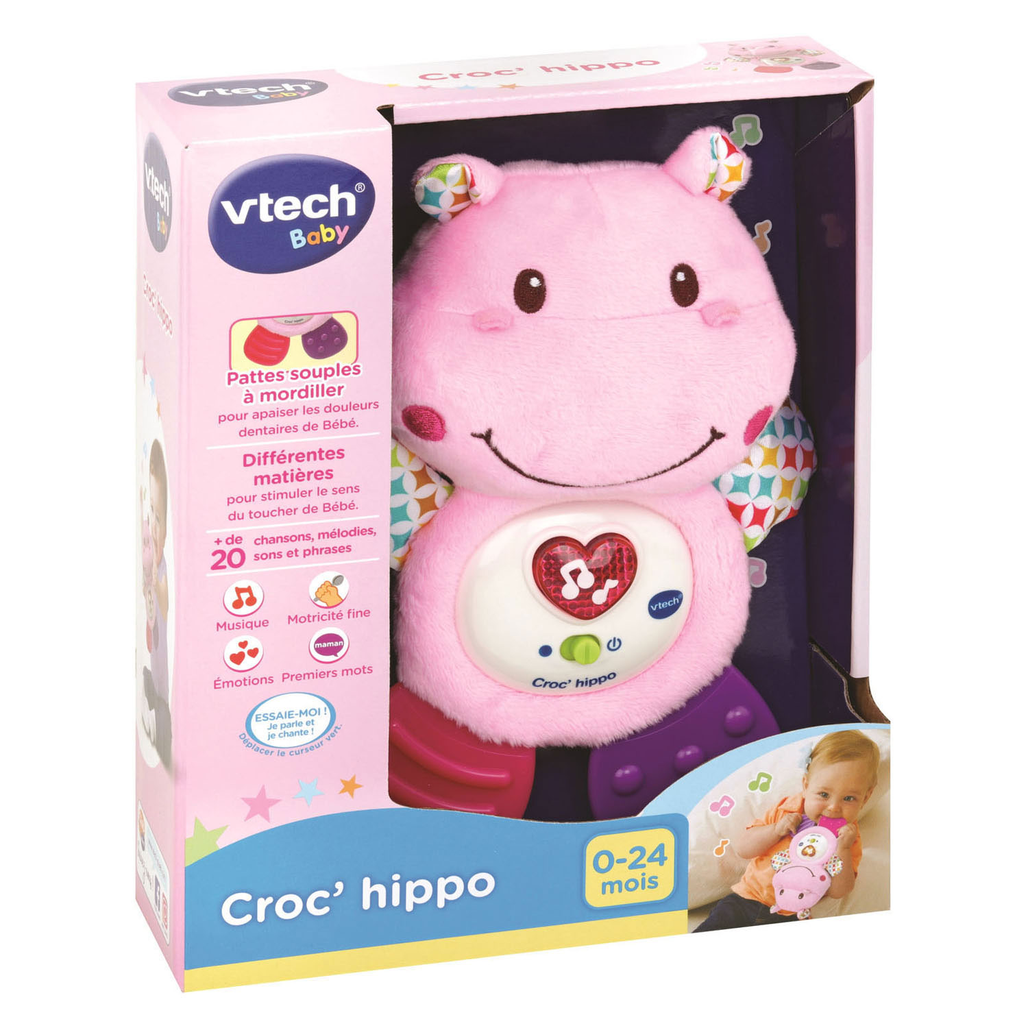 Hochet bébé VTech Crocodile Hippopotame
