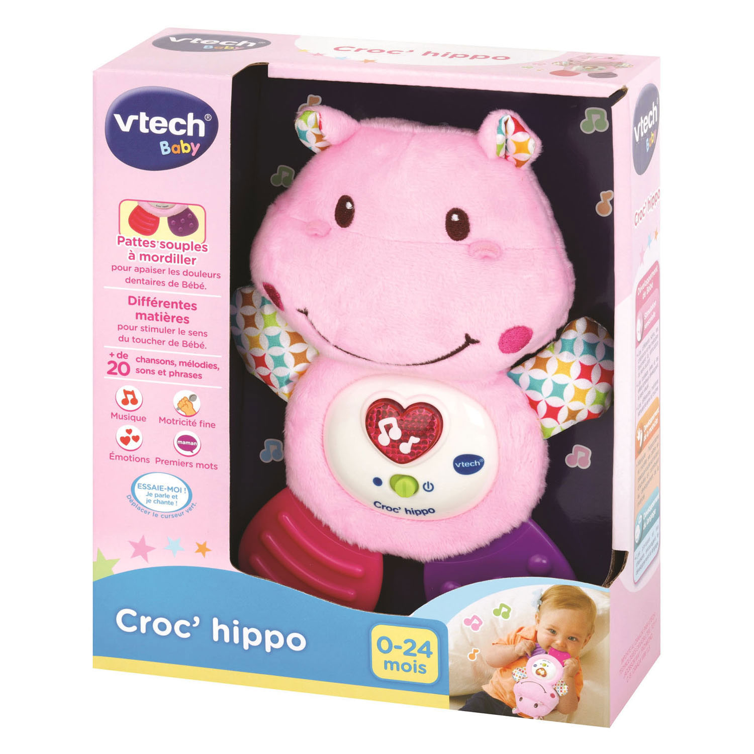 Hochet bébé VTech Crocodile Hippopotame