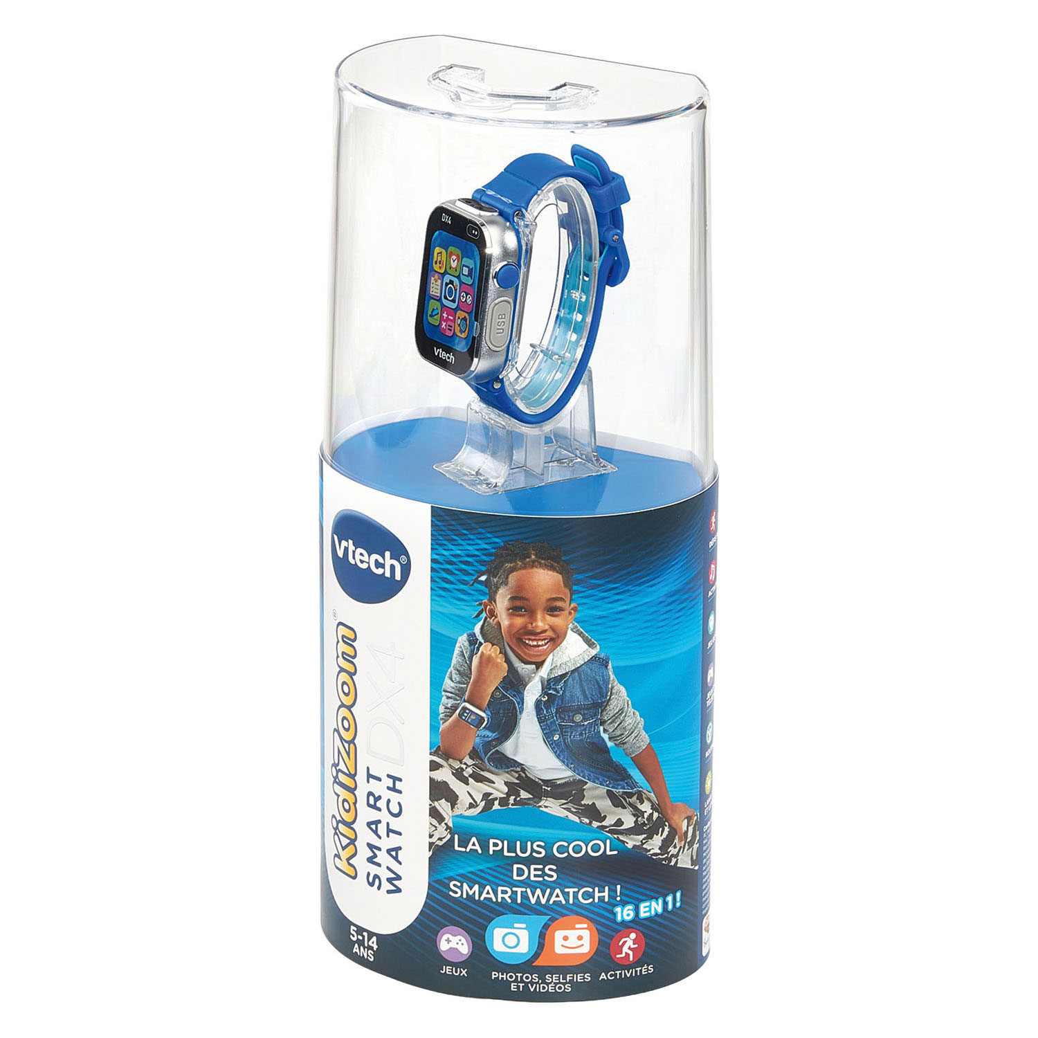 Montre connectée VTech KidiZoom DX4 bleue