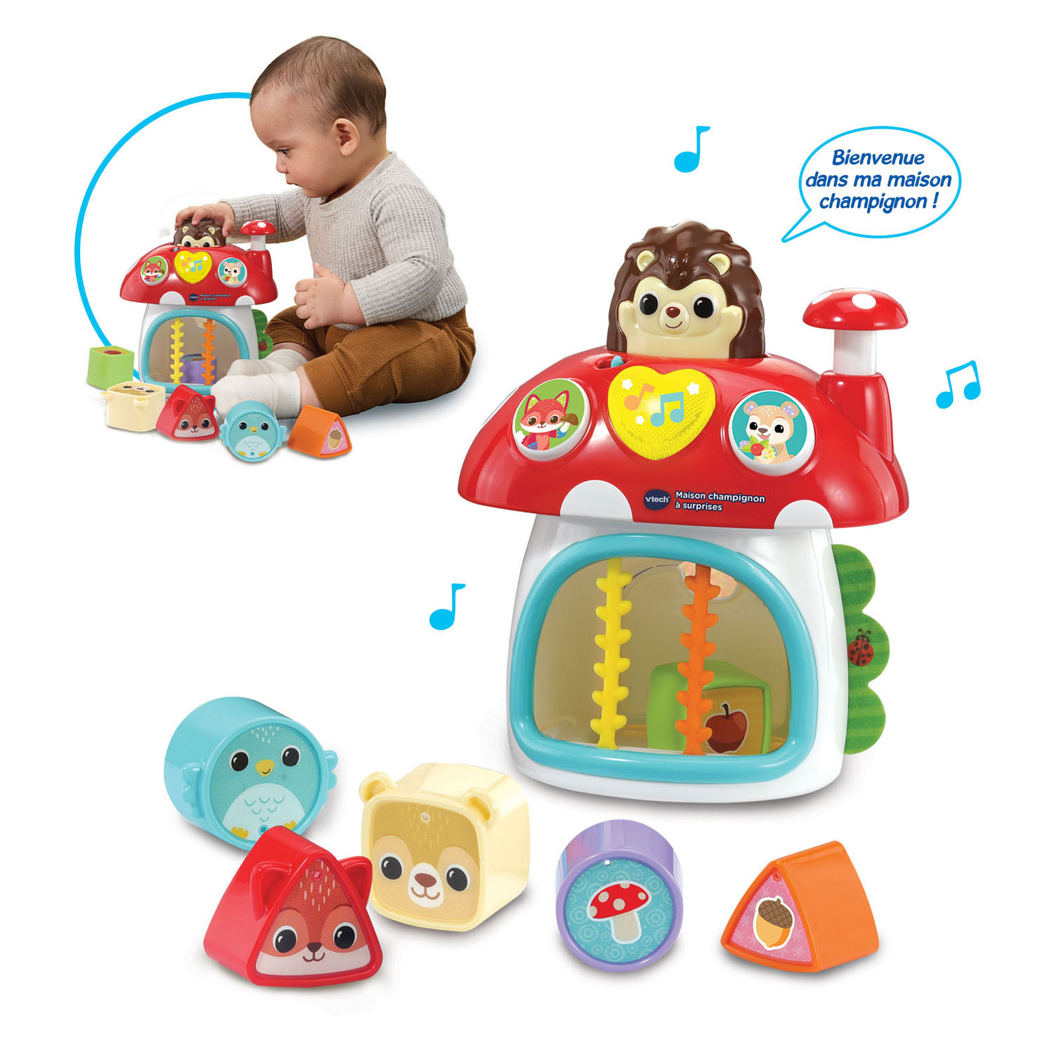 Champignon bébé VTech avec surprises