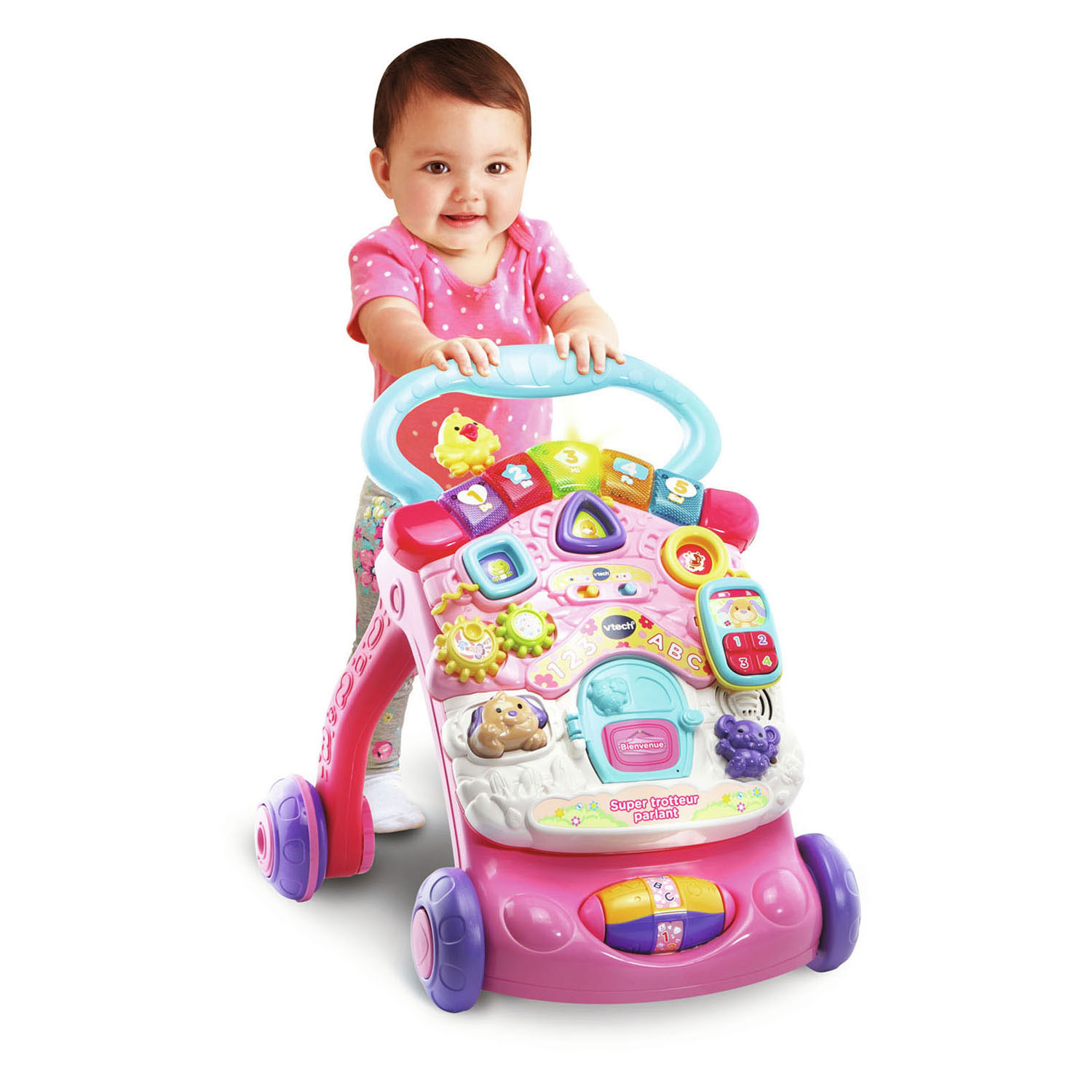 Trotteur d'activités 2 en 1 VTech rose