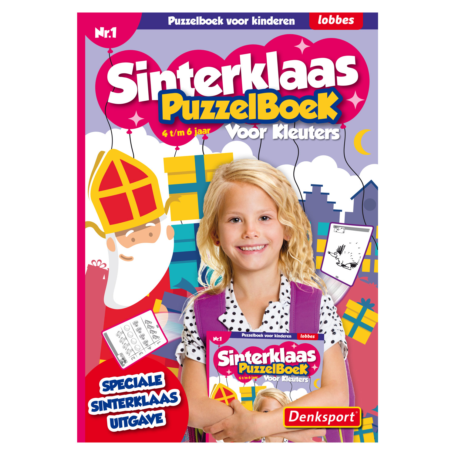 Denksport Kids Puzzelboek Sinterklaas