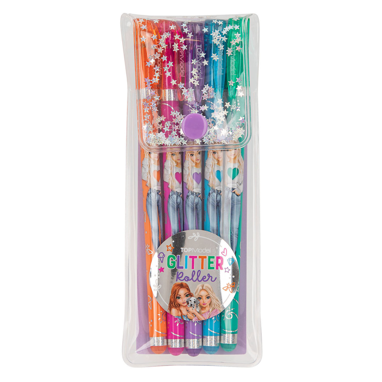 TOPModel Glitter Gelpennen Roller, 4st.