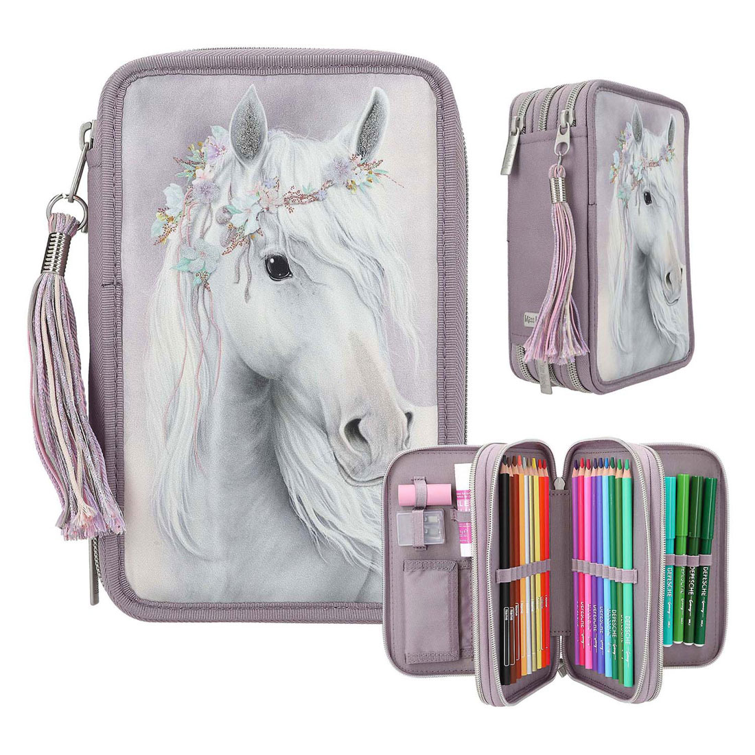 Miss Melody Trousse 3 Compartiments Chevaux Fantaisie