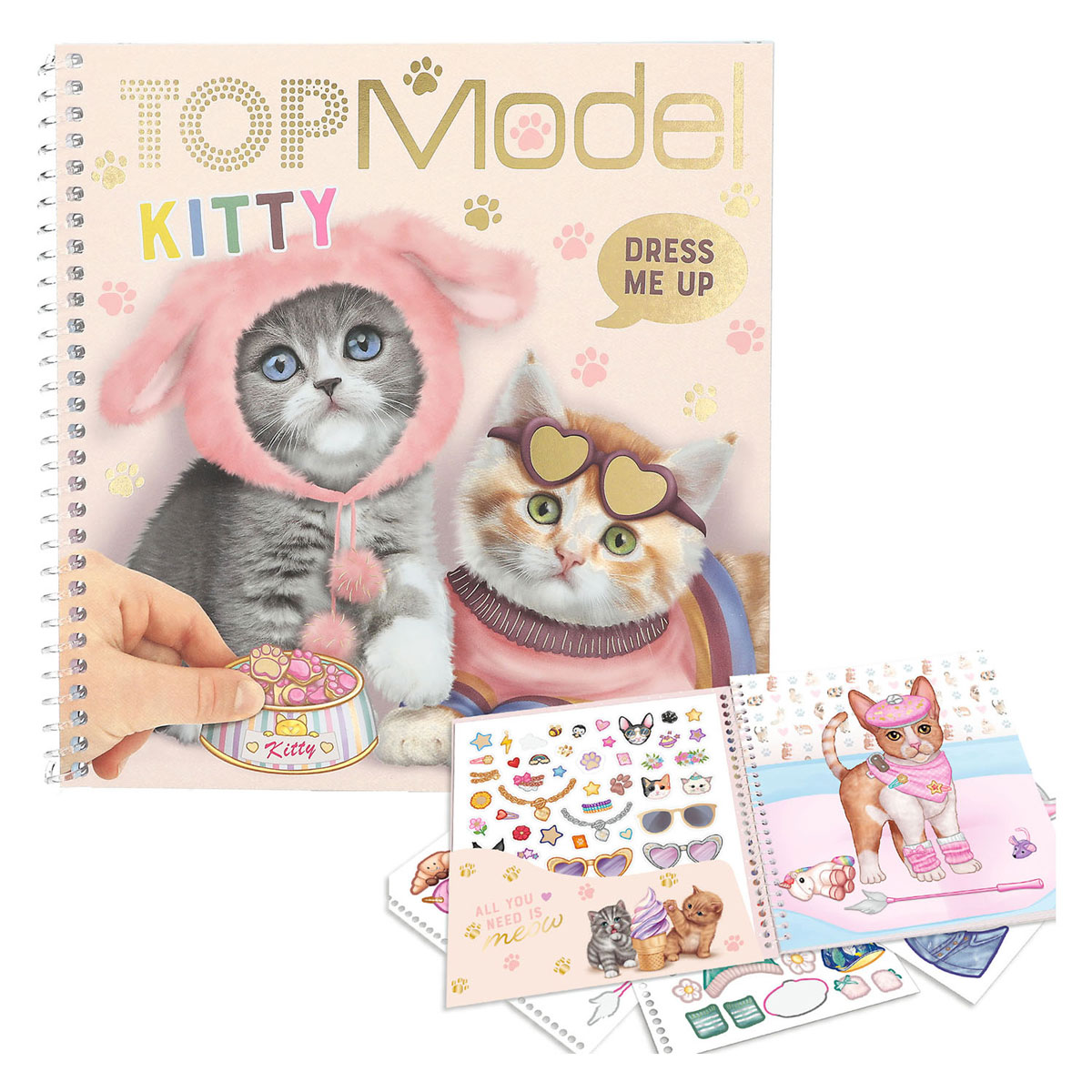 Livre d'autocollants TOPModel Dress Me Up Kitty