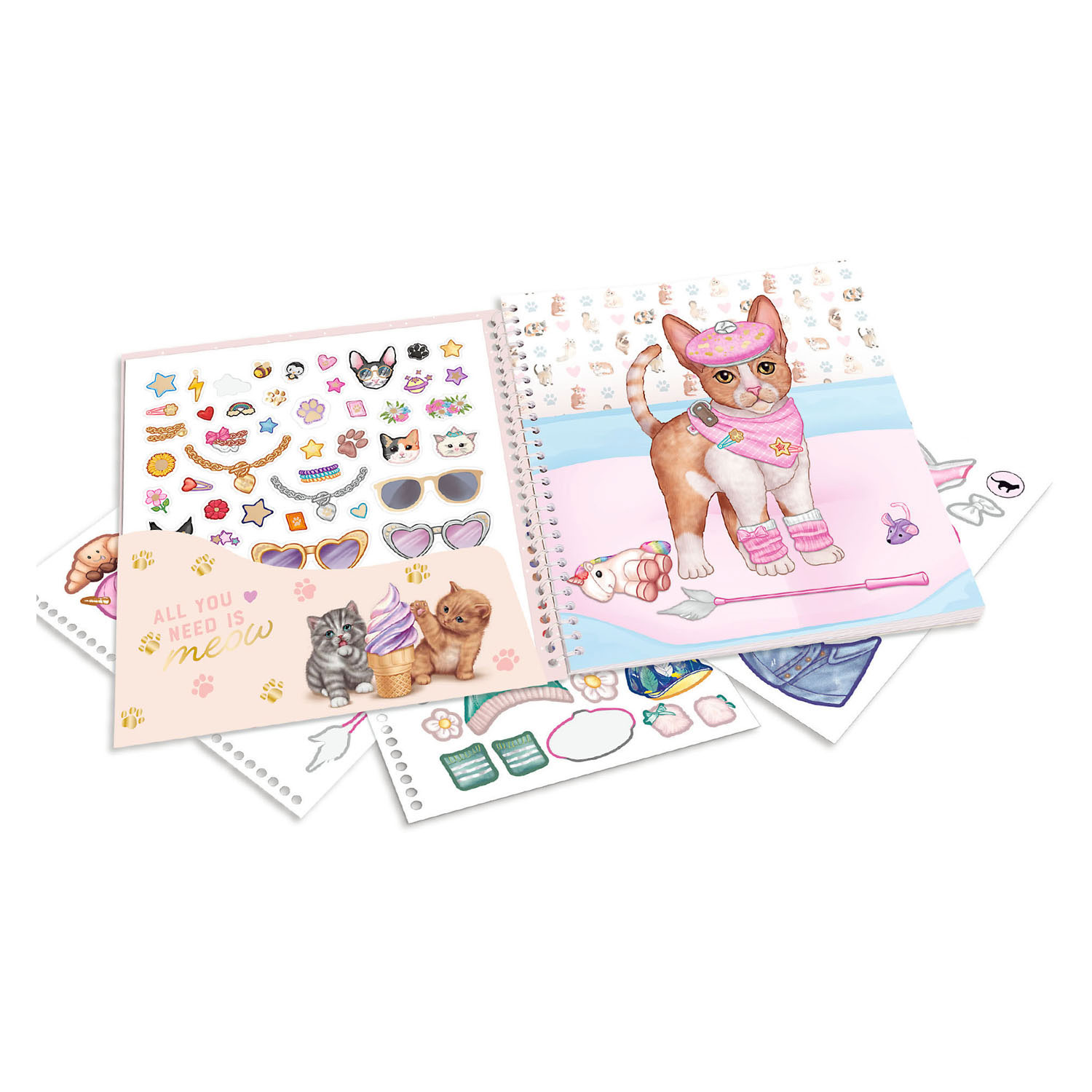 TOPModel Dress Me Up Stickerboek Kitty