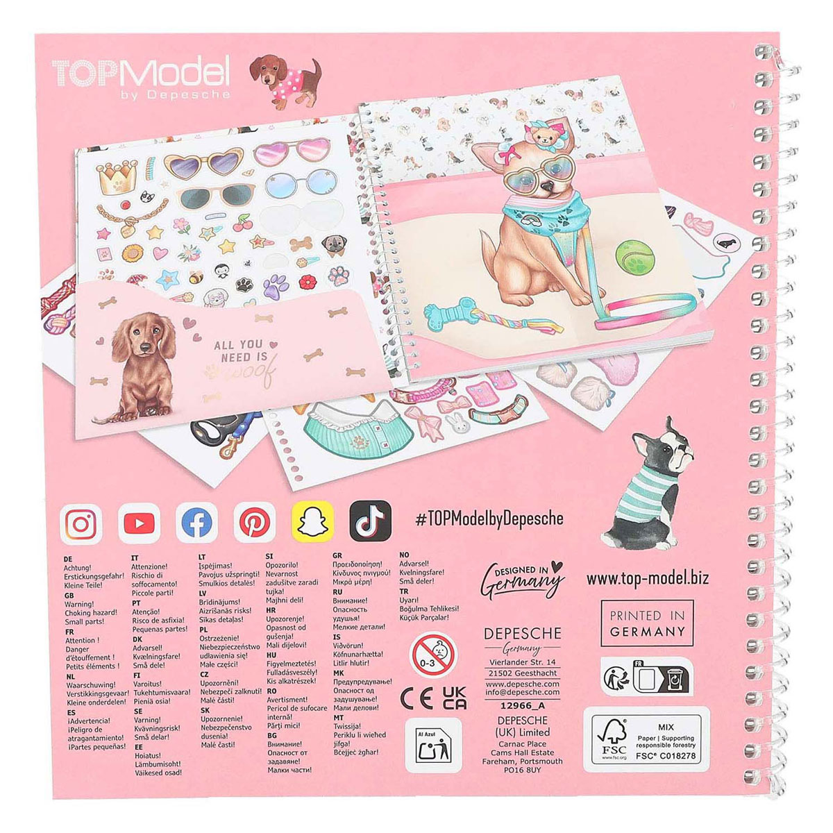 TOPModel Dress Me Up Stickerbuch Doggy