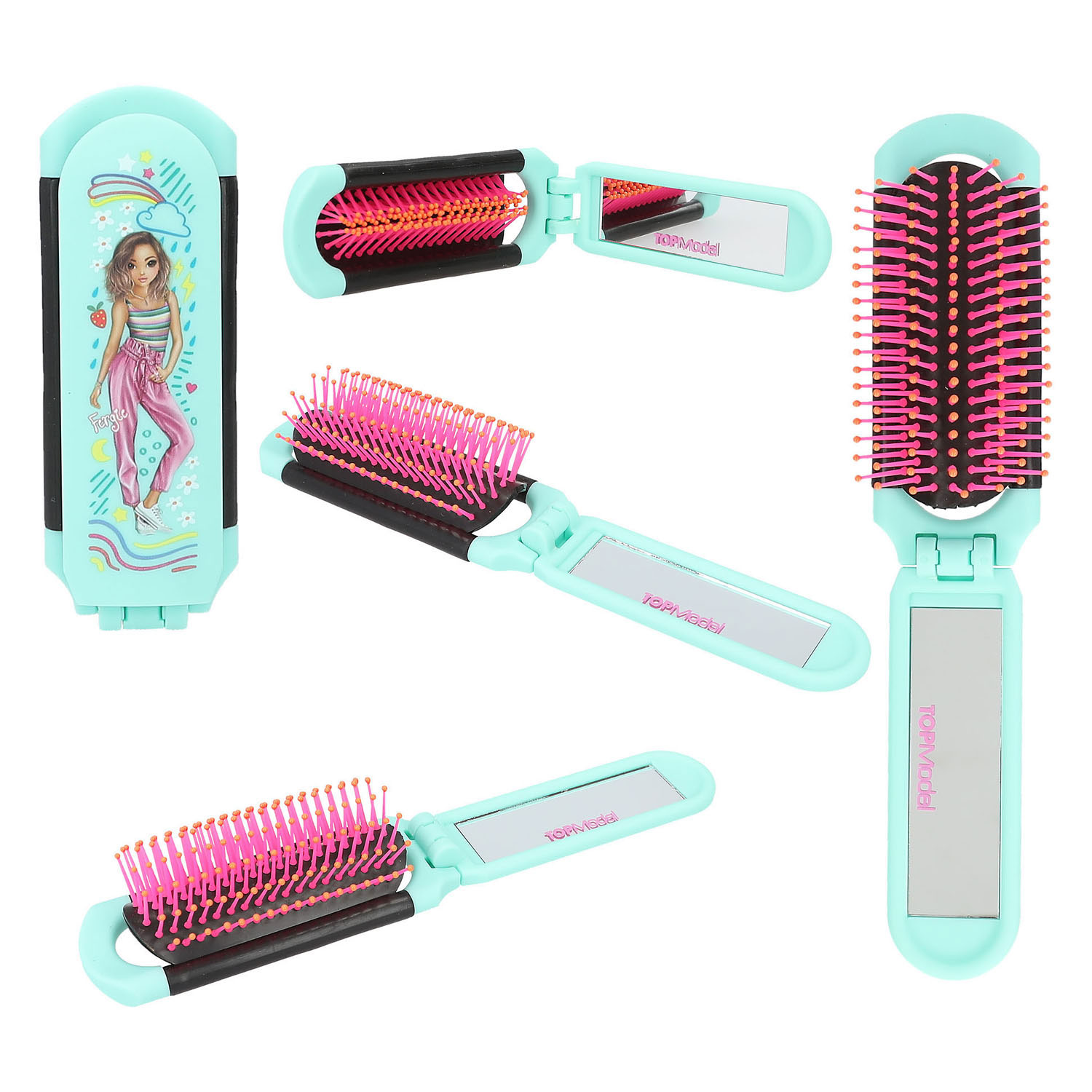 Brosse pliante TOPModel avec miroir