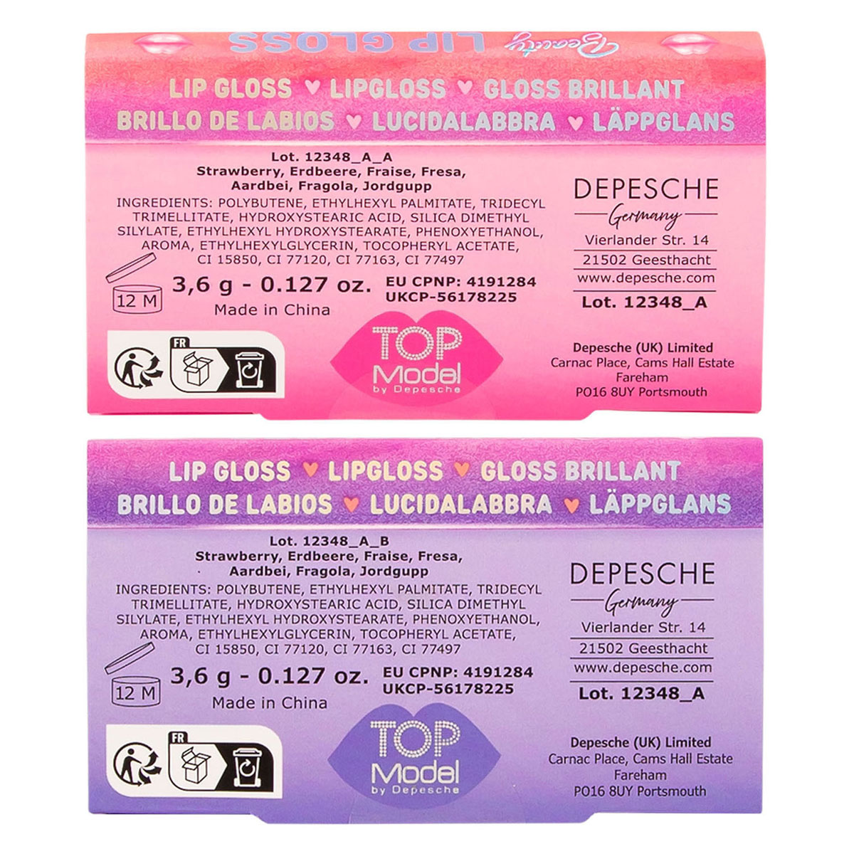 Gloss à lèvres TOPModel Lèvres Beauty & Me