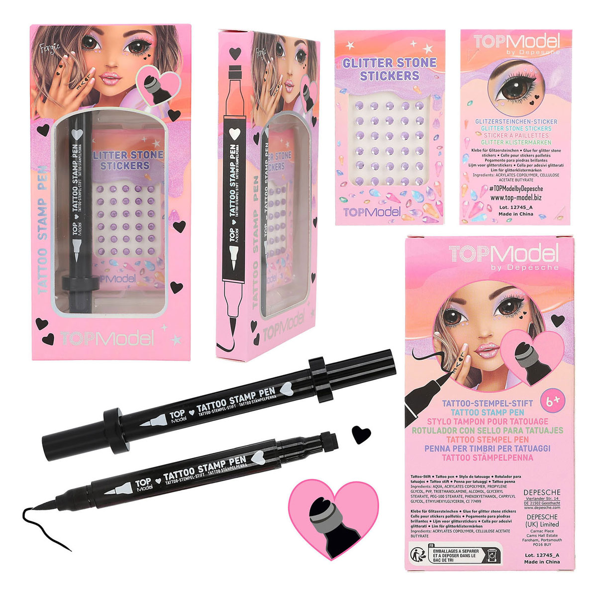 TOPModel Tattoo Pen met Glitter Beauty & Me