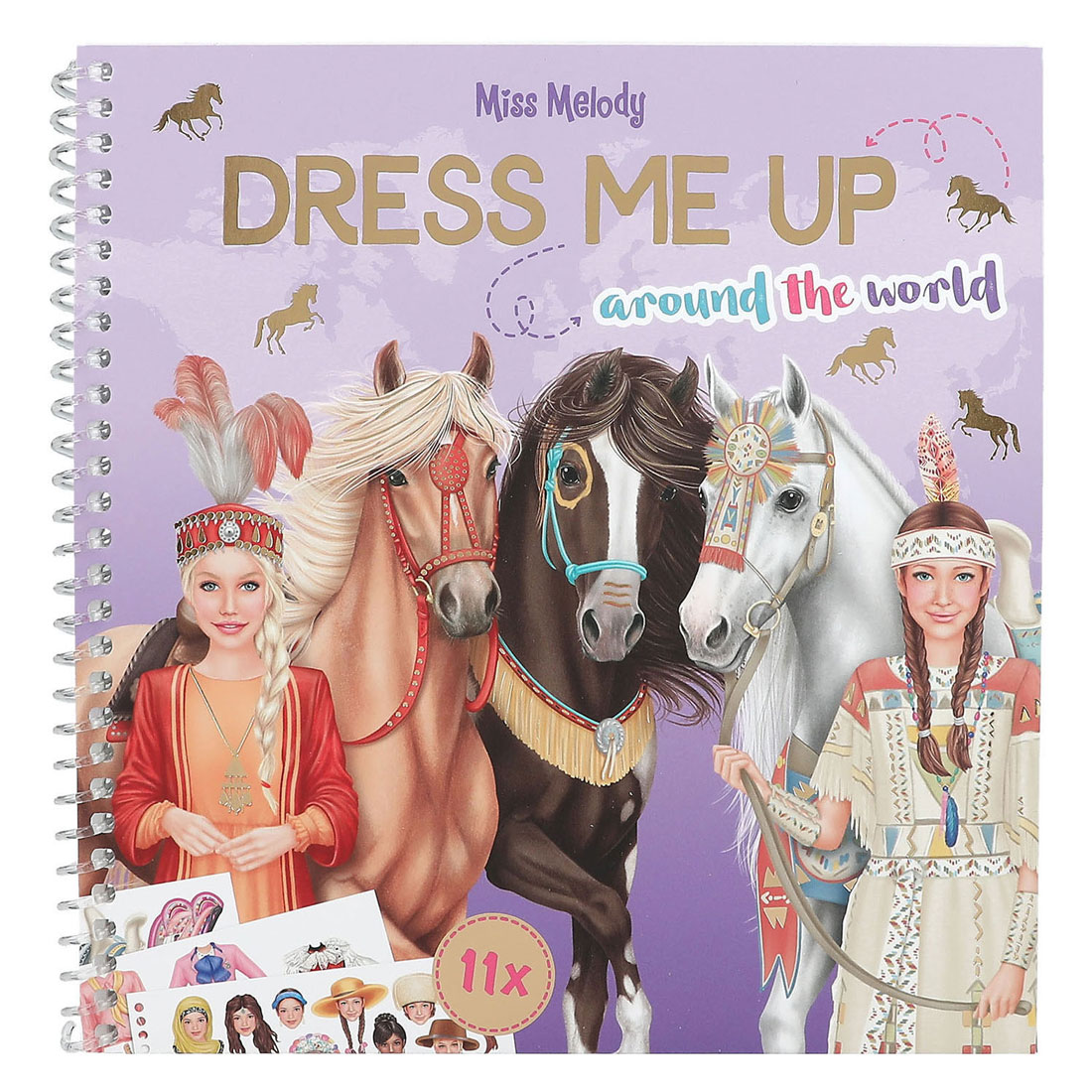 Miss Melody Dress Me Up Around the World Stickerbuch