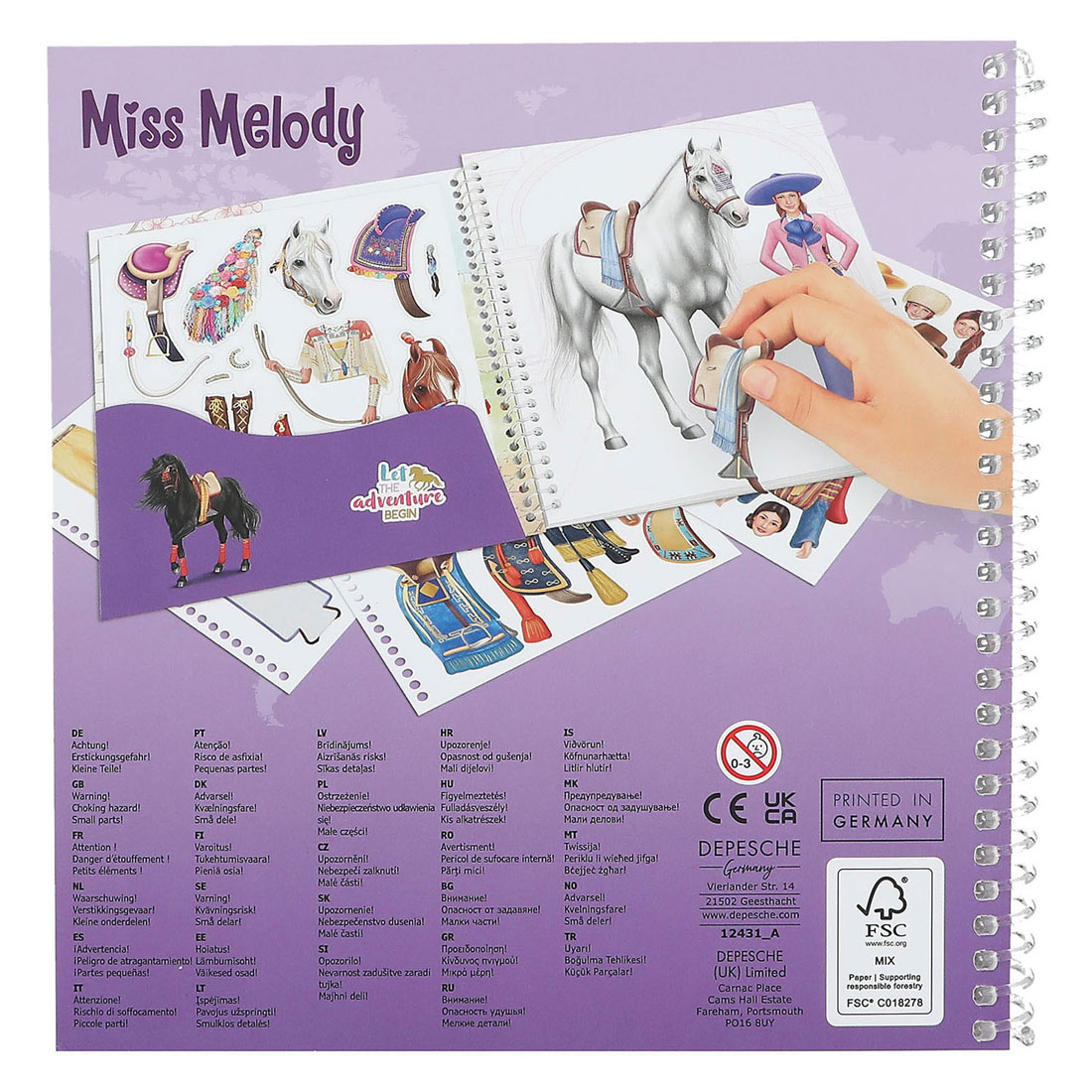 Miss Melody Dress Me Up Around the World Stickerbuch