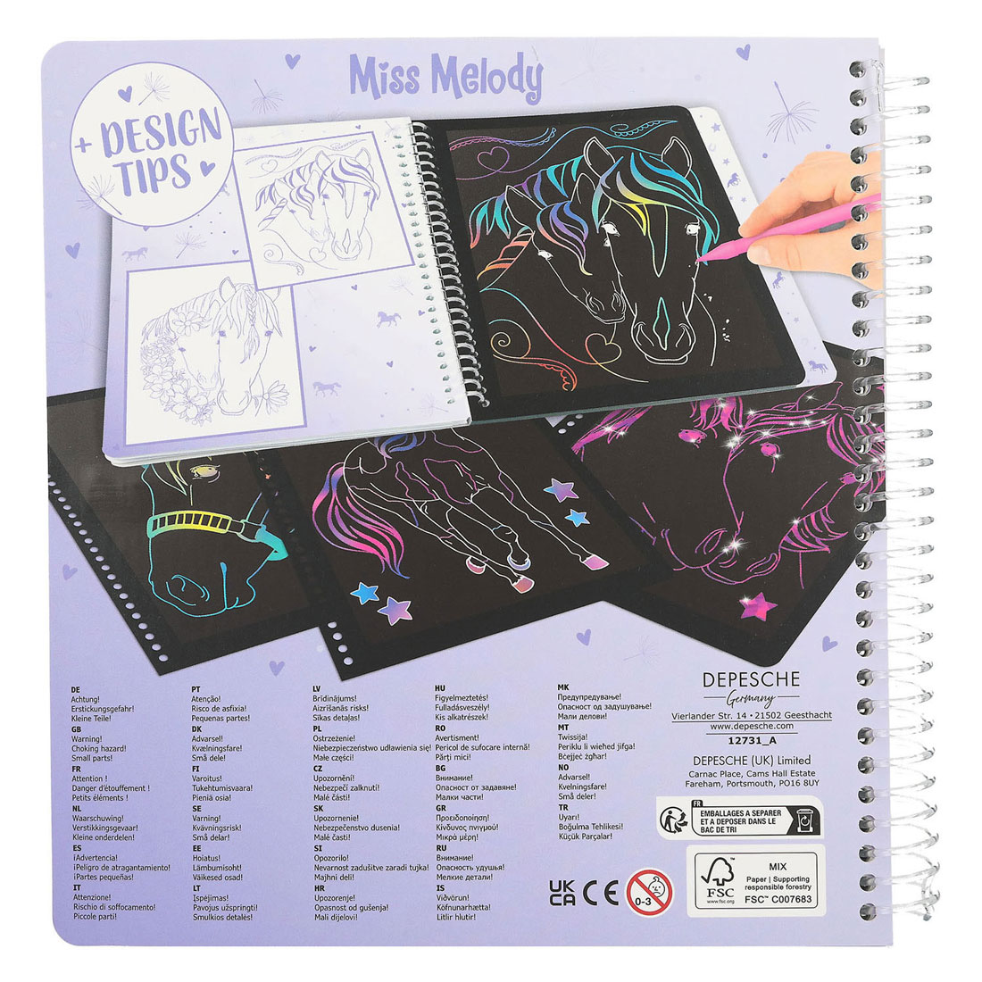 Miss Melody Magic Scratchboek