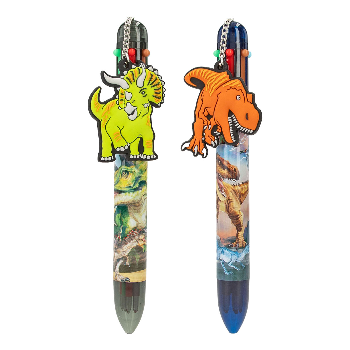 Stylo gel 6 couleurs Dino World