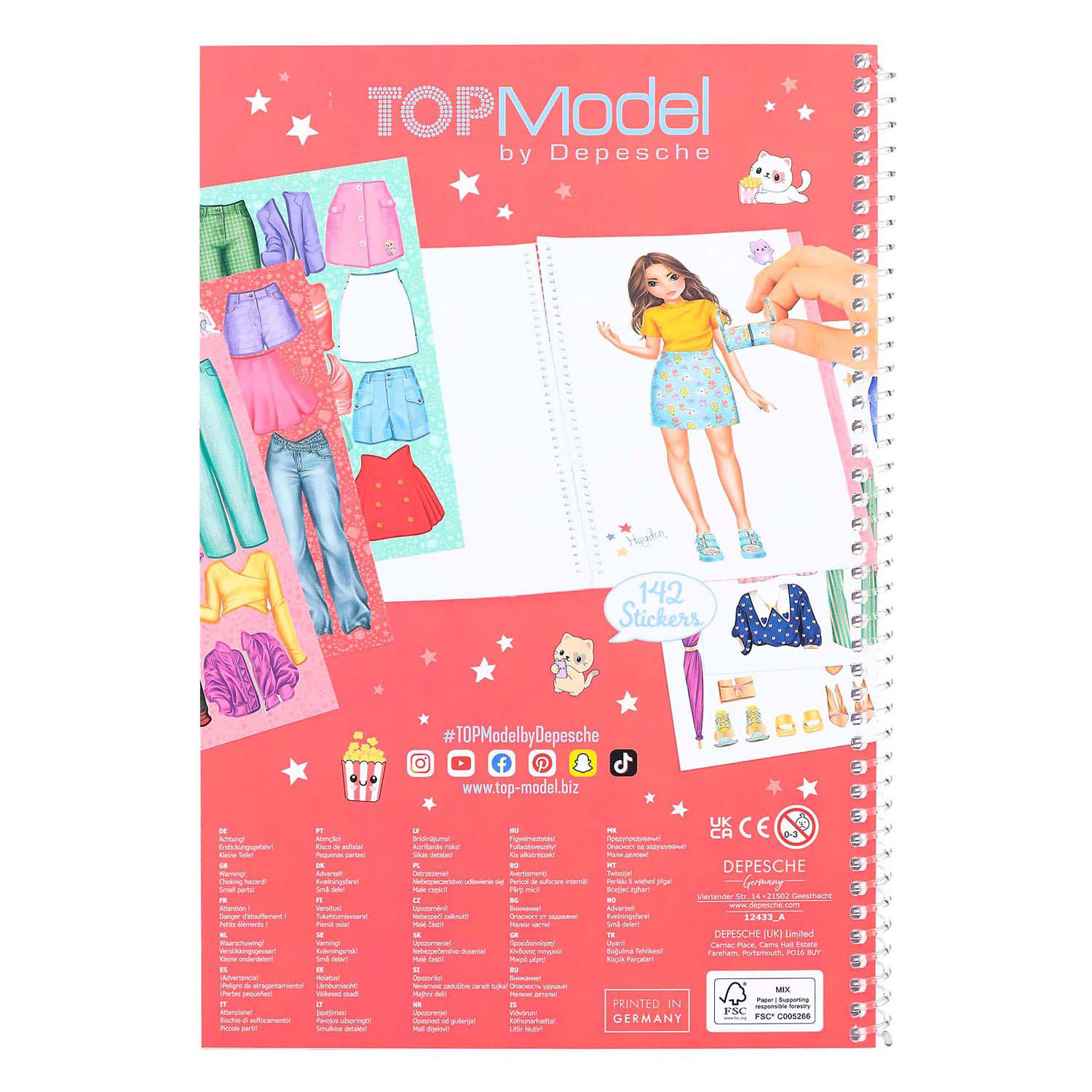 TOPModel Dress Me Up Stickerbuch Großer Cutie Star