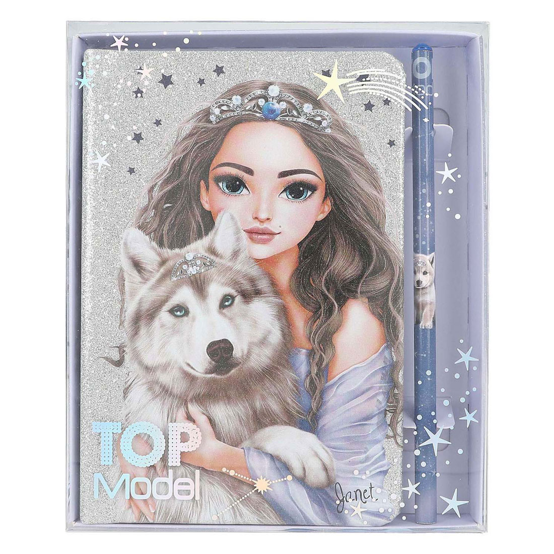 Carnet et crayon TOPModel Loup