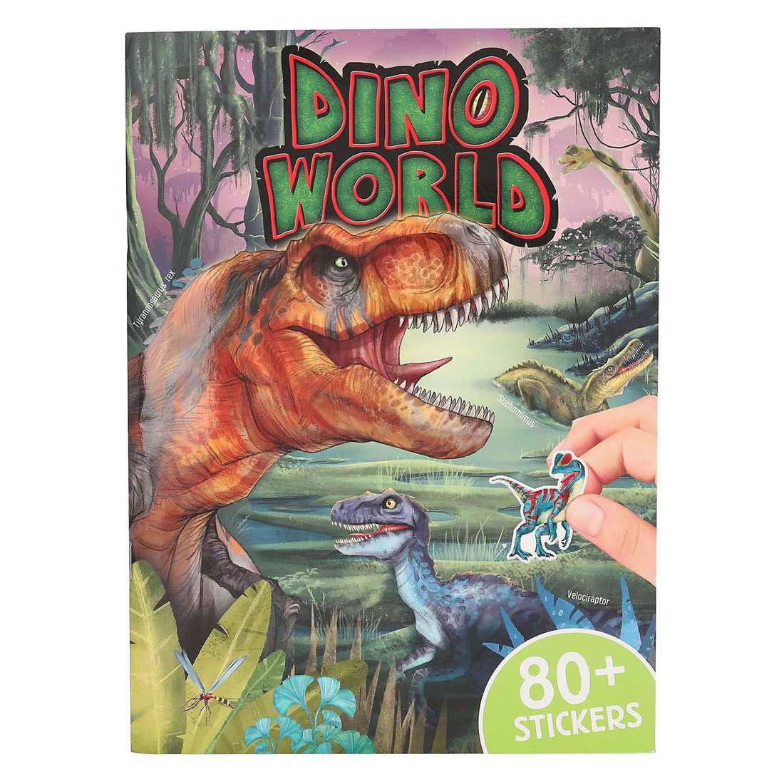 Livre d'autocollants Dino World avec autocollants gonflés