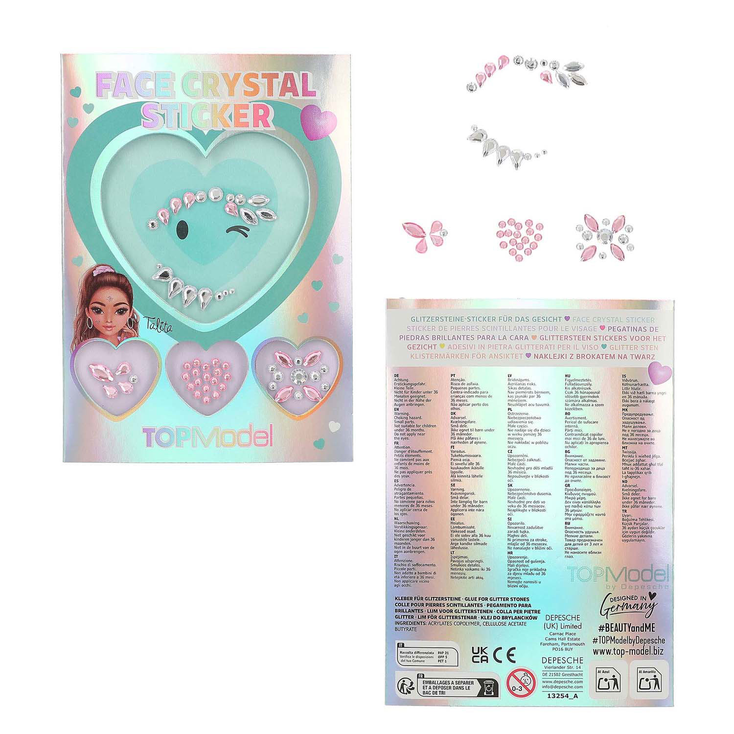 TOPModel Face Crystal Stickers Beauty and Me