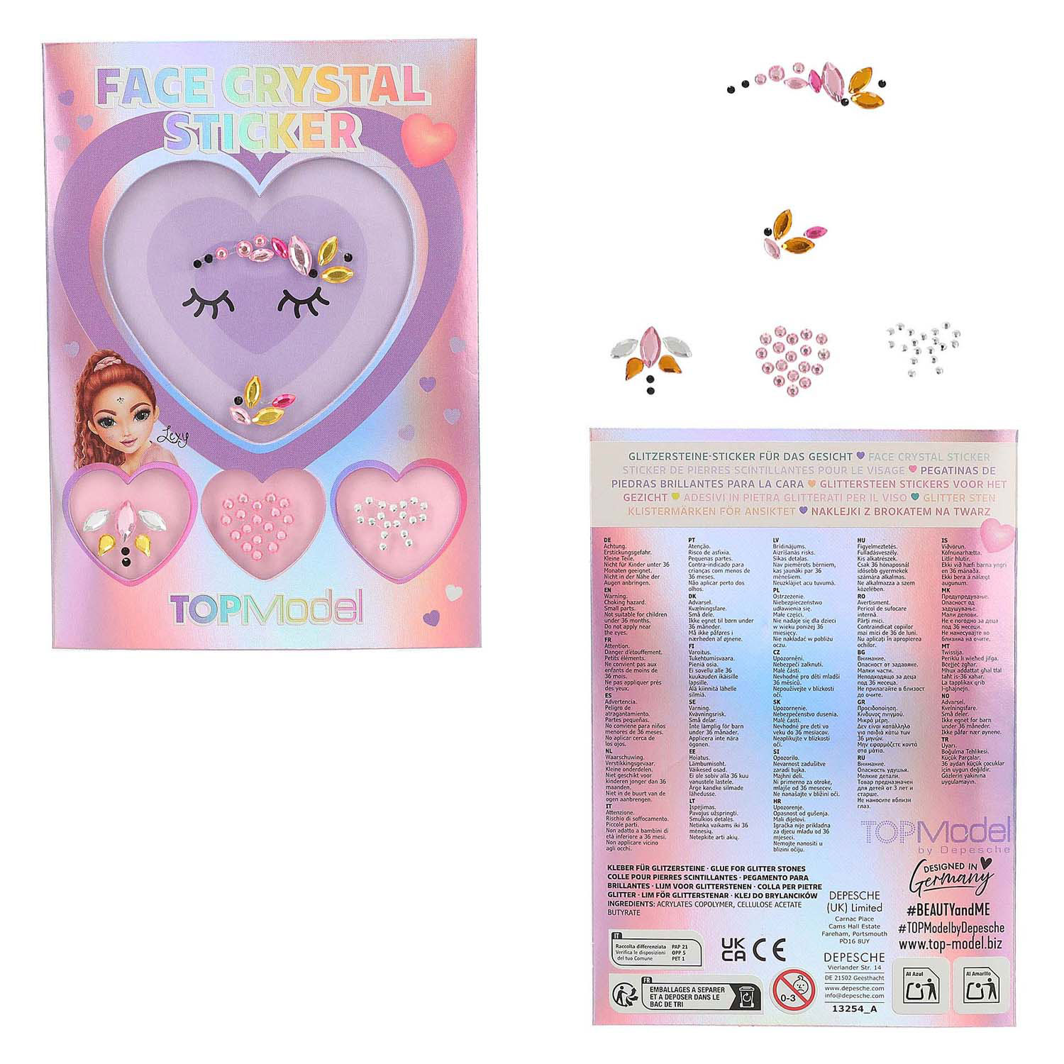 TOPModel Face Crystal Stickers Beauty and Me