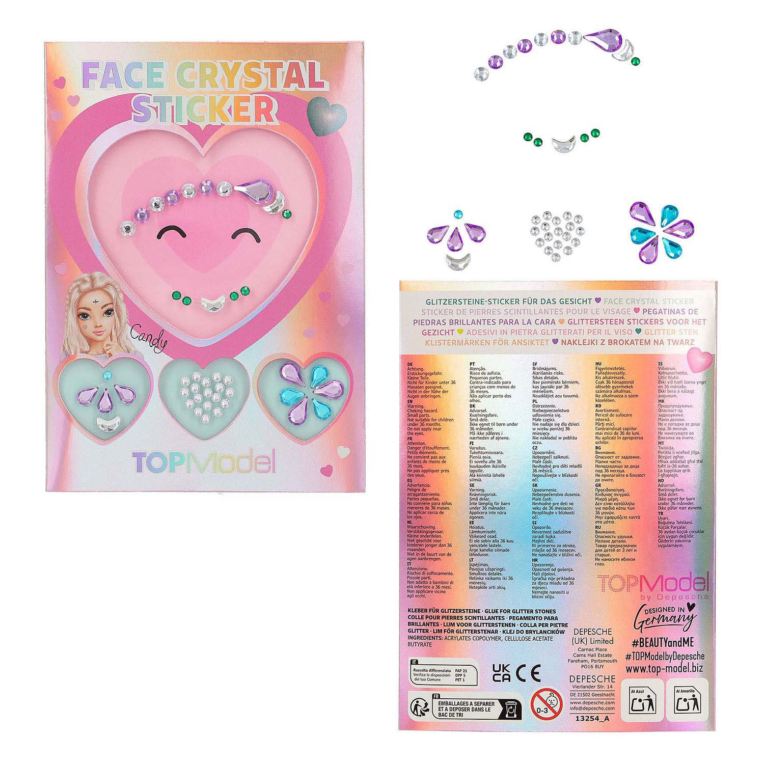 TOPModel Face Crystal Stickers Beauty and Me