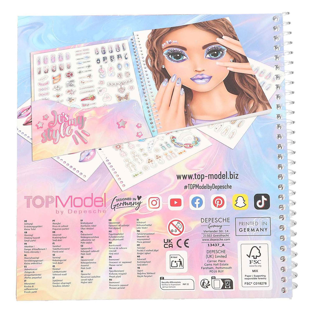 TOPModel Dress me up Face Sticker Book