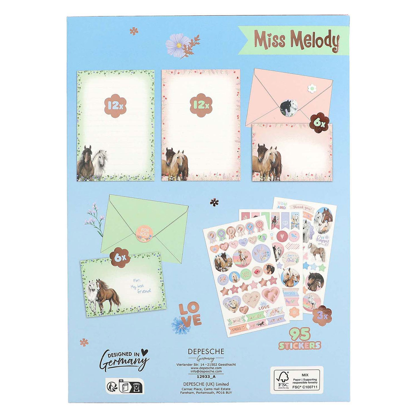 Miss Melody Briefpapier