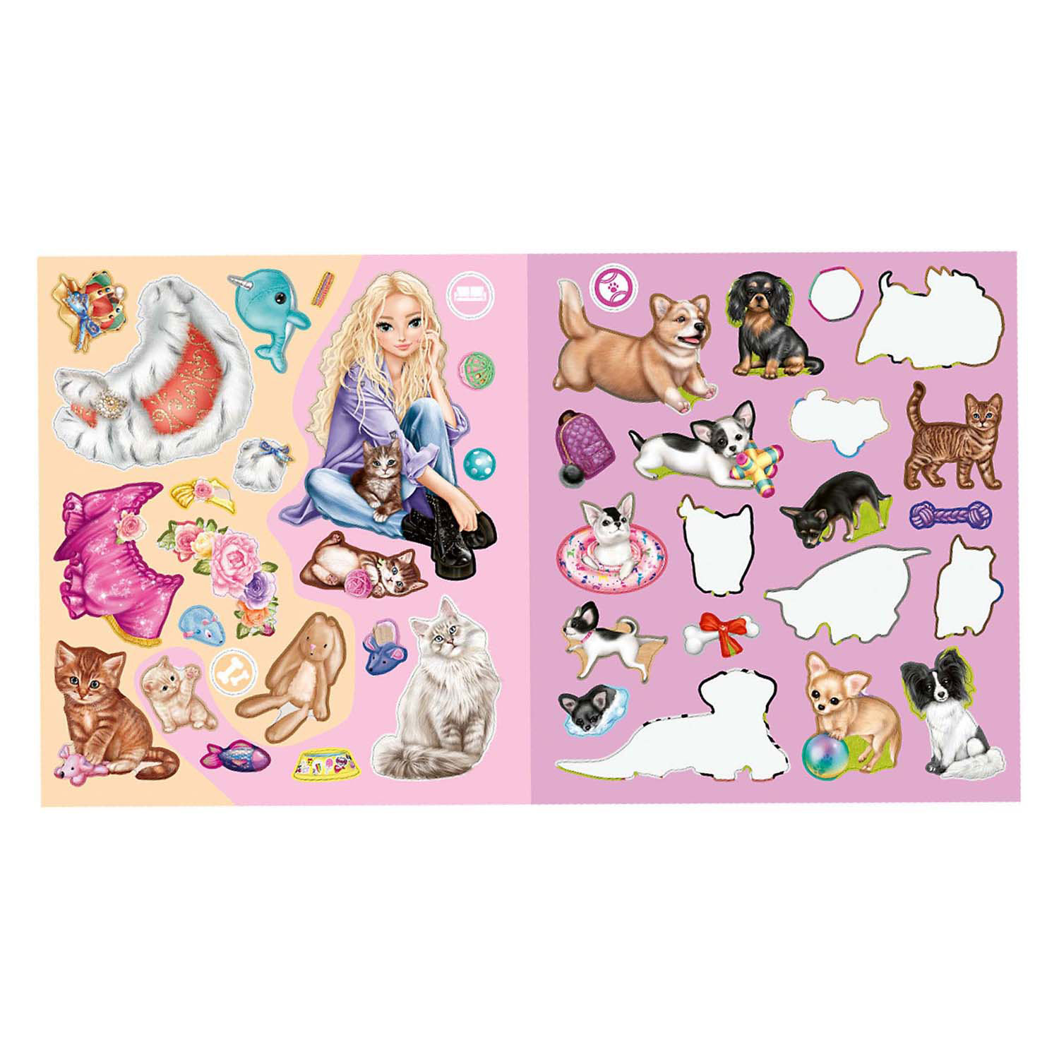 TOPModel Stickerworld Stickerbuch Kitty und Doggy