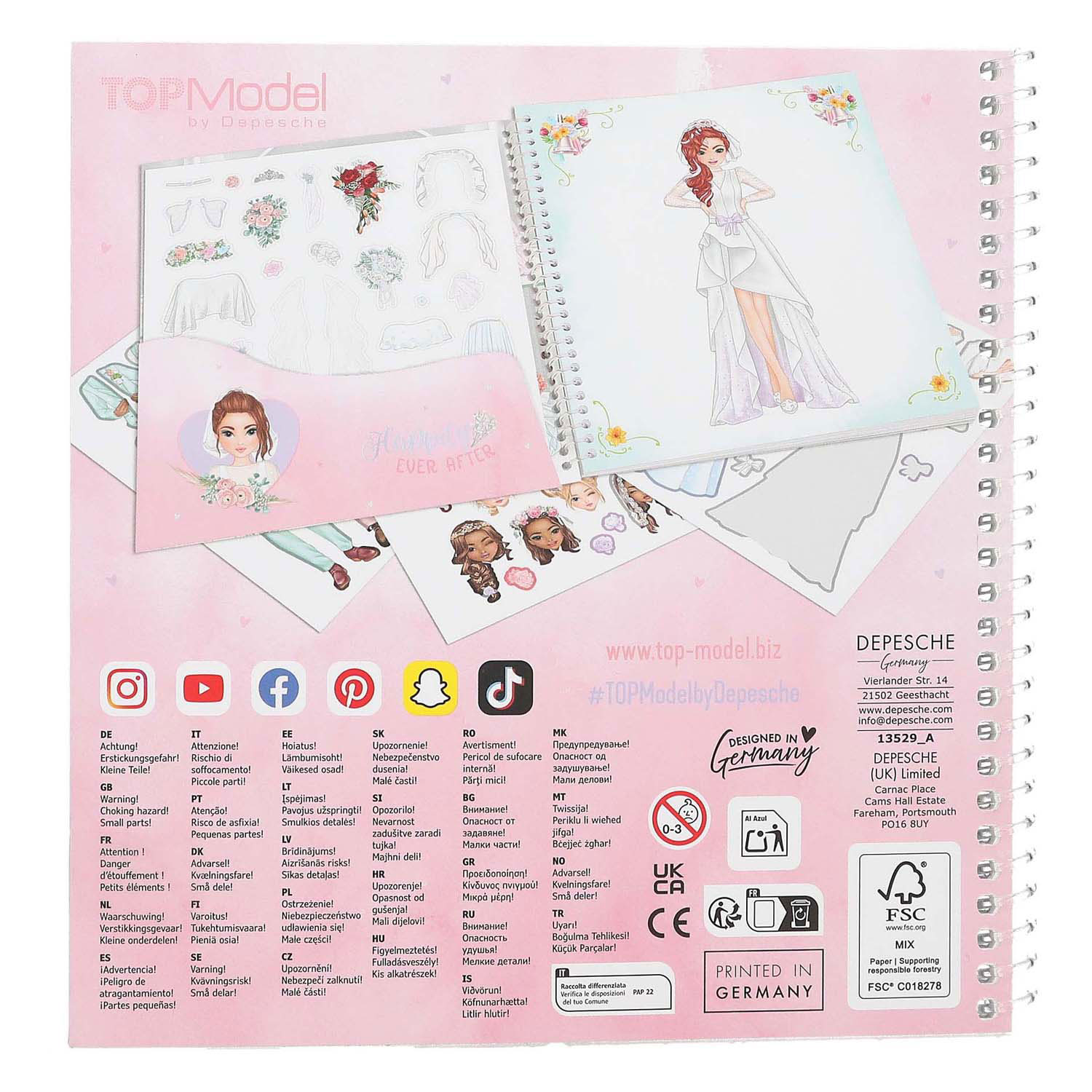 TOPModel Dress Me Up Stickerboek Wedding