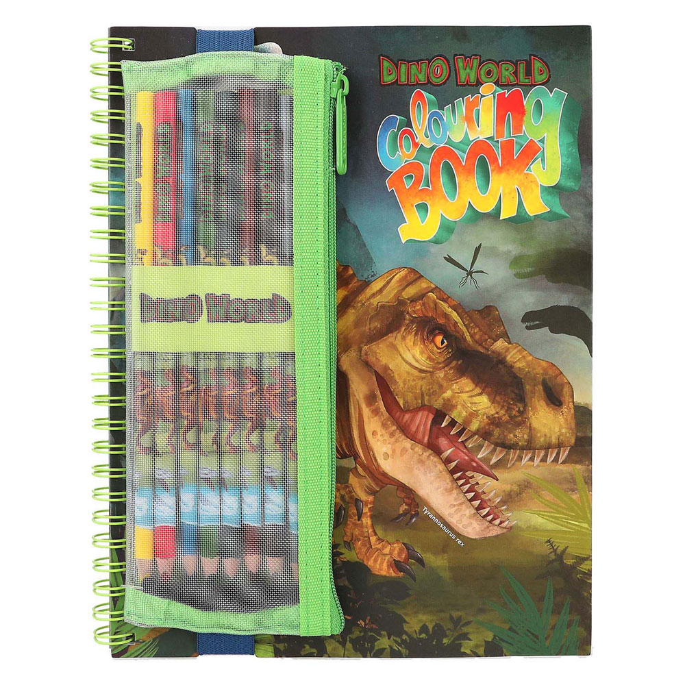 Dino World Kleurboek met Kleurpotloden