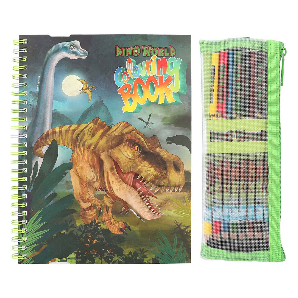 Dino World Kleurboek met Kleurpotloden