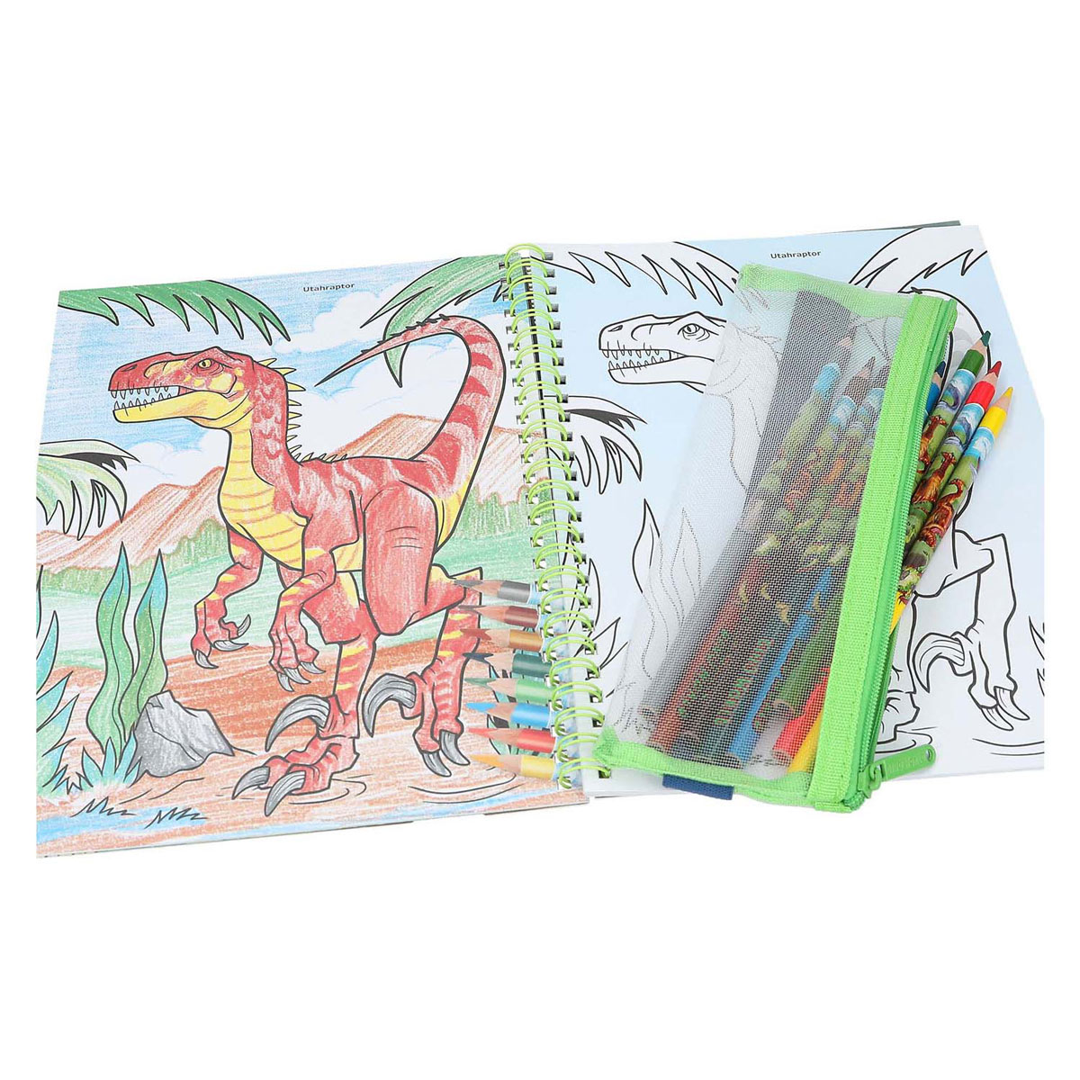 Dino World Kleurboek met Kleurpotloden