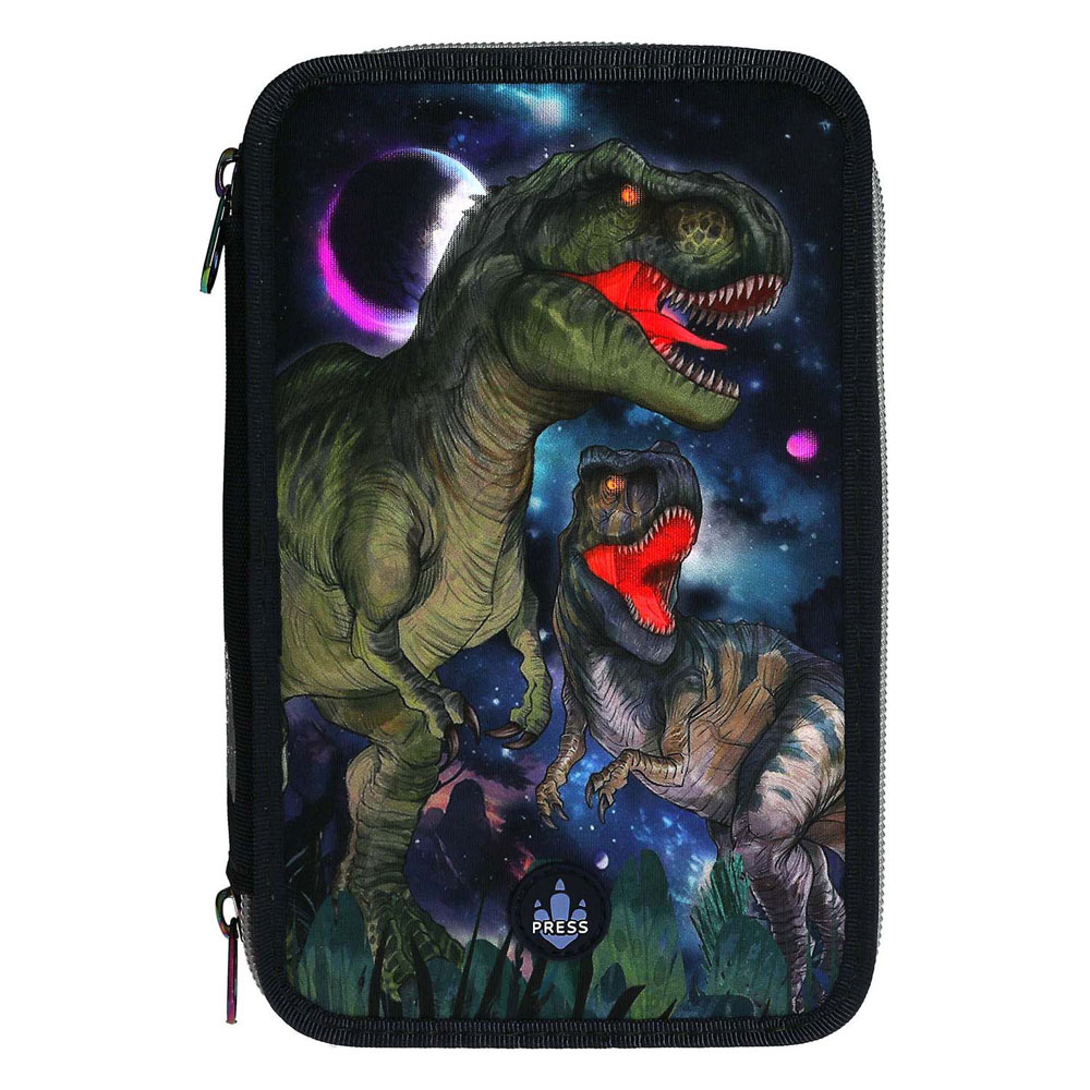 Trousse à crayons à 3 compartiments Dino World Galaxy