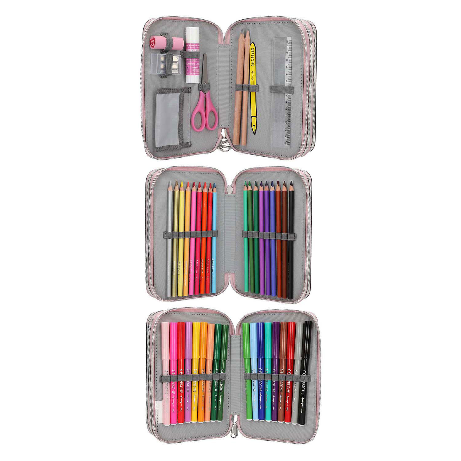 Trousse à crayons remplie à 3 compartiments TOPModel My Bff