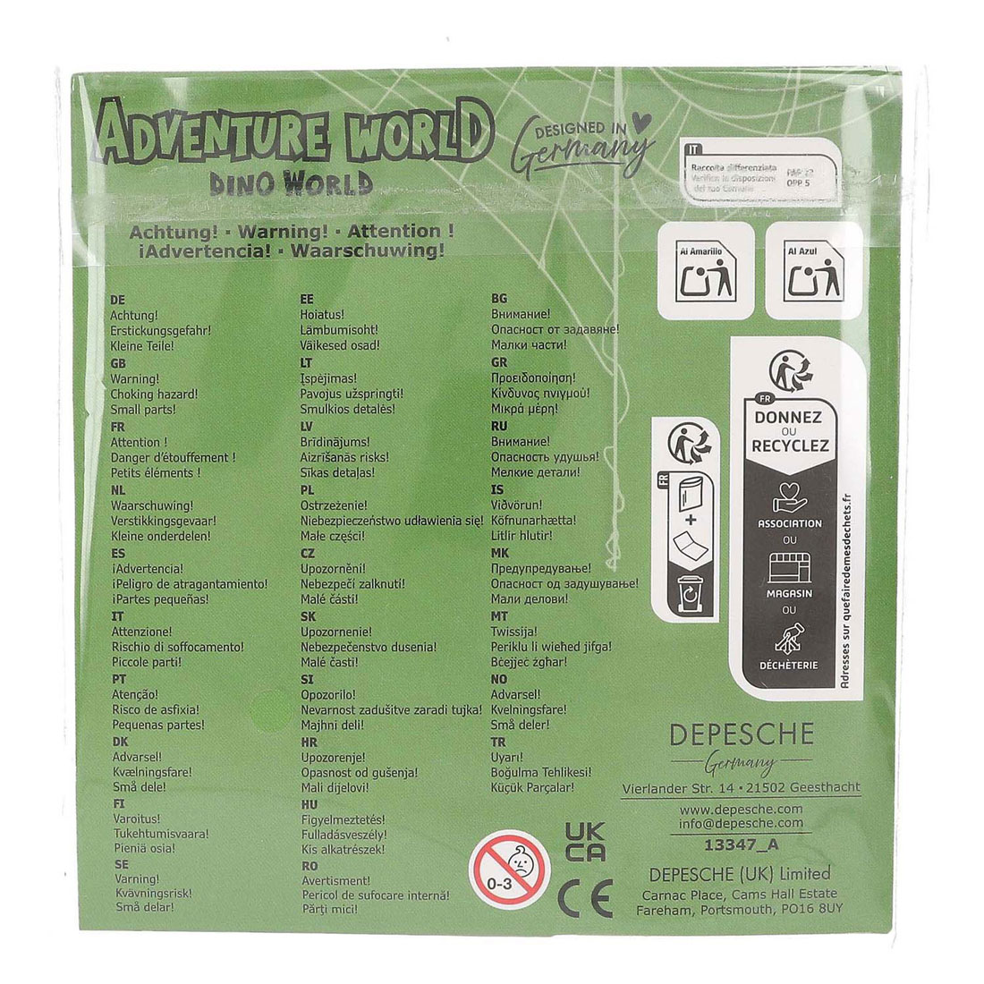 Dino World Glow in the dark Spinnen