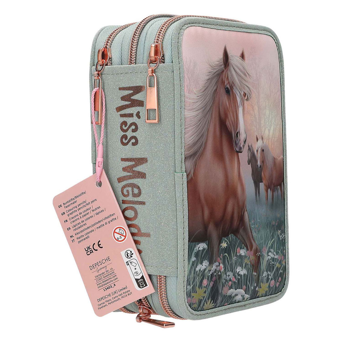 Miss Melody 3-vaks Gevulde Etui Romantic Fields