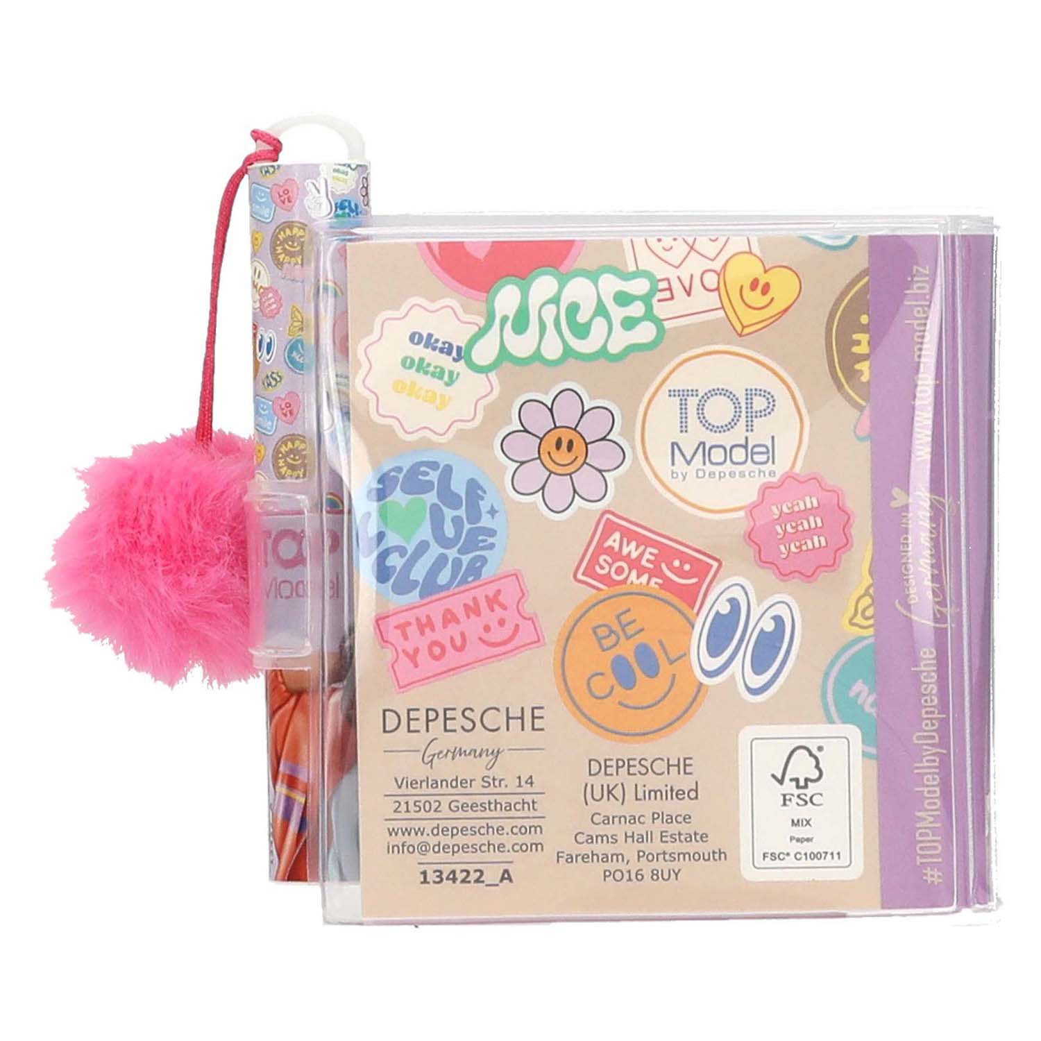 TOPModel Mini Schrijfblok met Pen Girl Power