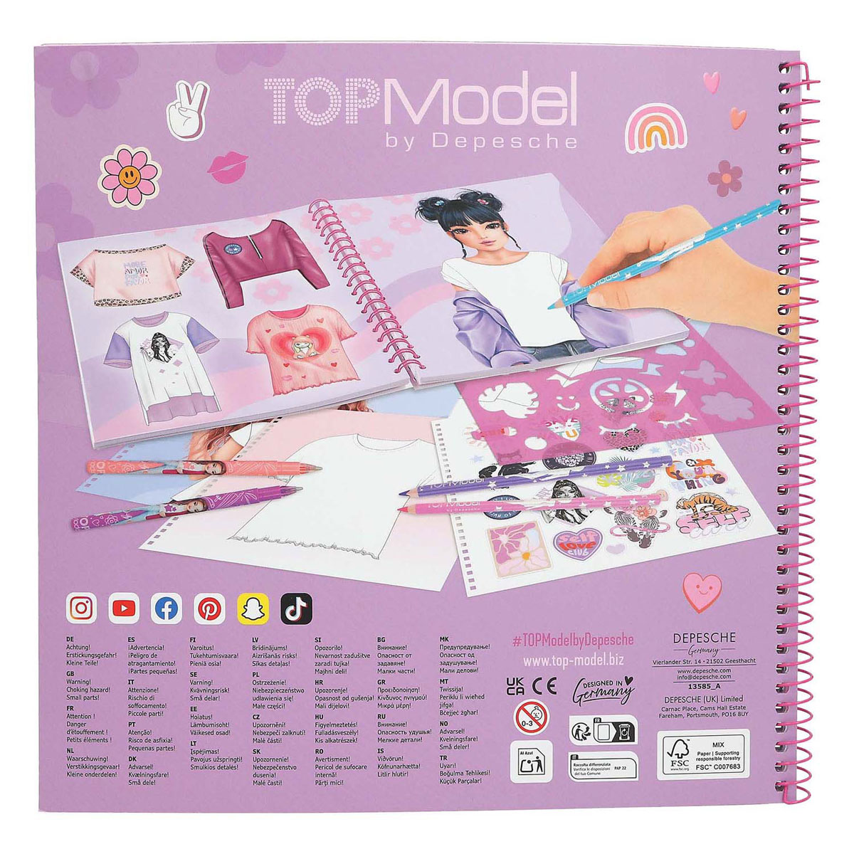 TOPModel T-Shirt Designer Kleurboek