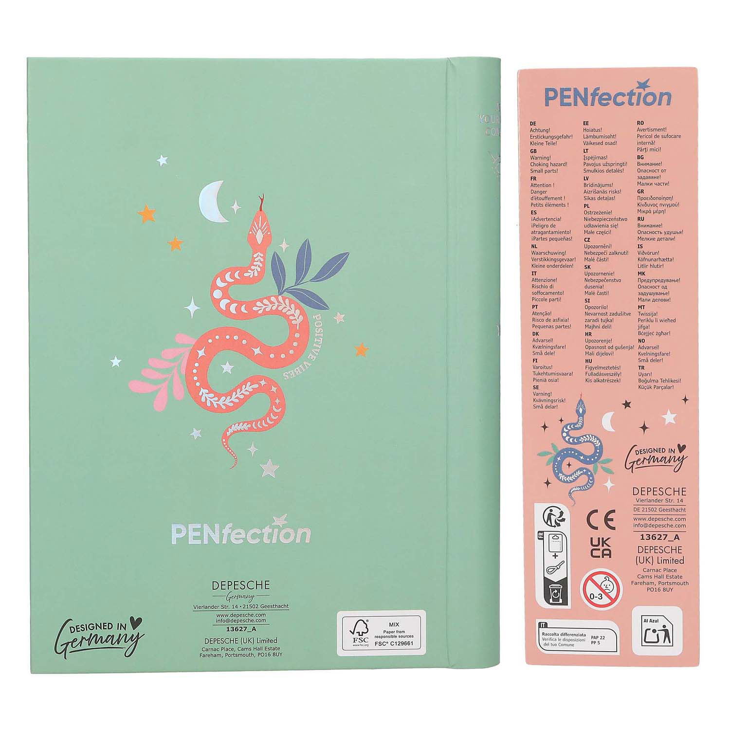 PENfection Notitieboek Slang met Pennen