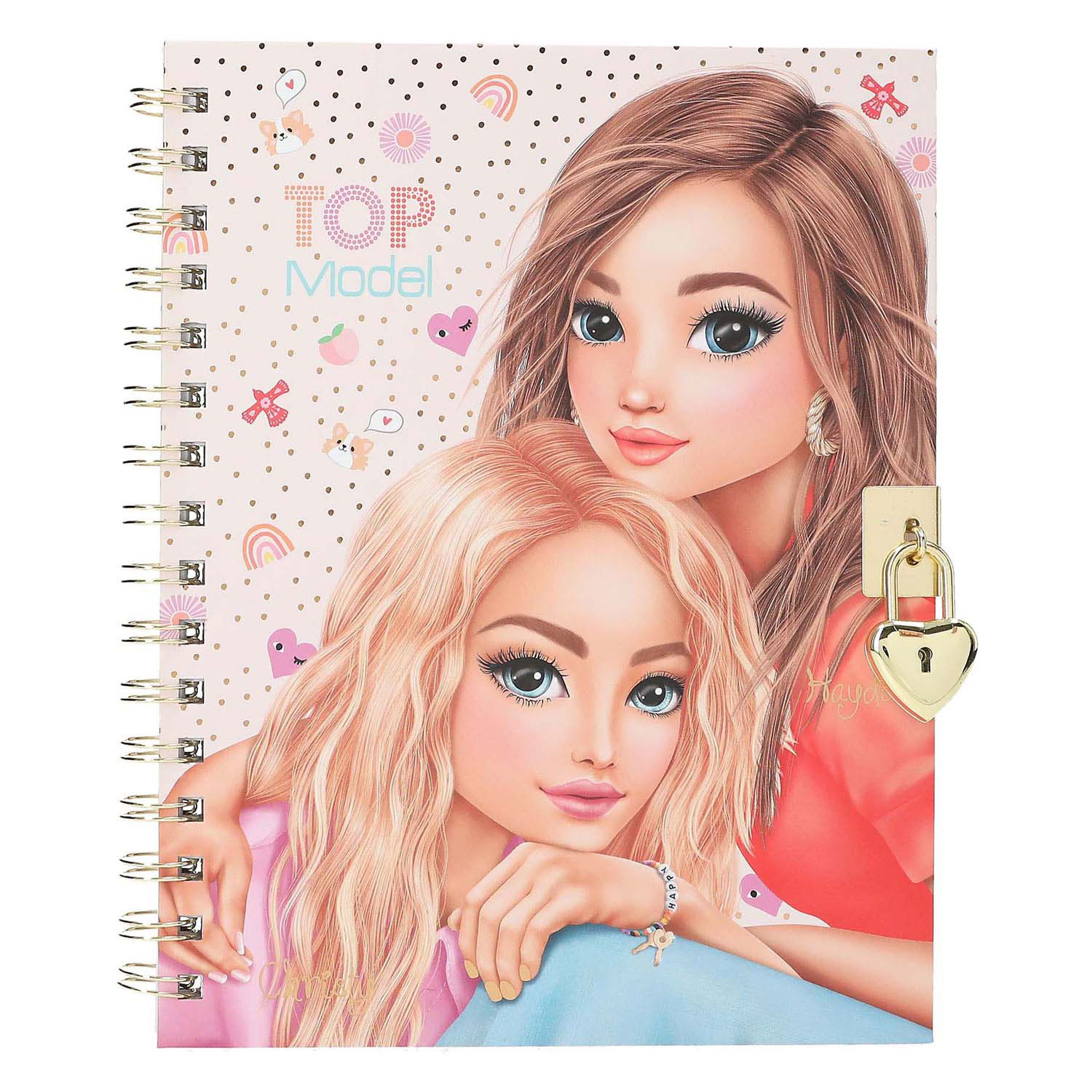 TOPModel Dagboek met Slot & Armband