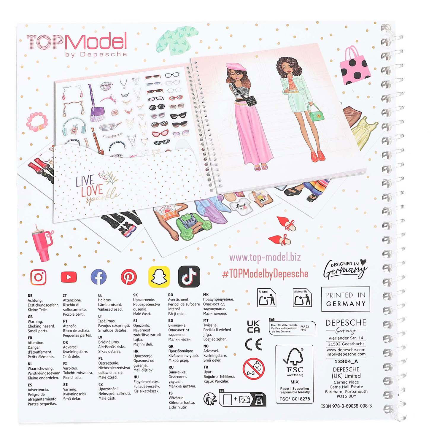 TOPModel Dress Me Up Stickerboek