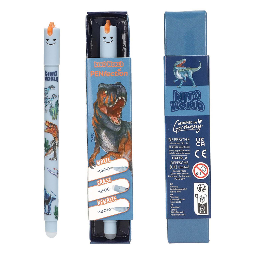 Stylo gel effaçable Dino World