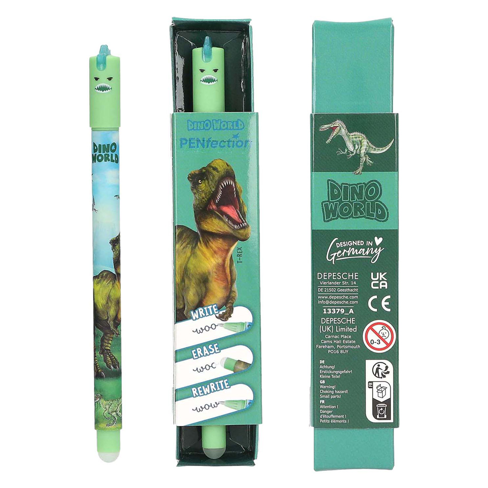 Stylo gel effaçable Dino World