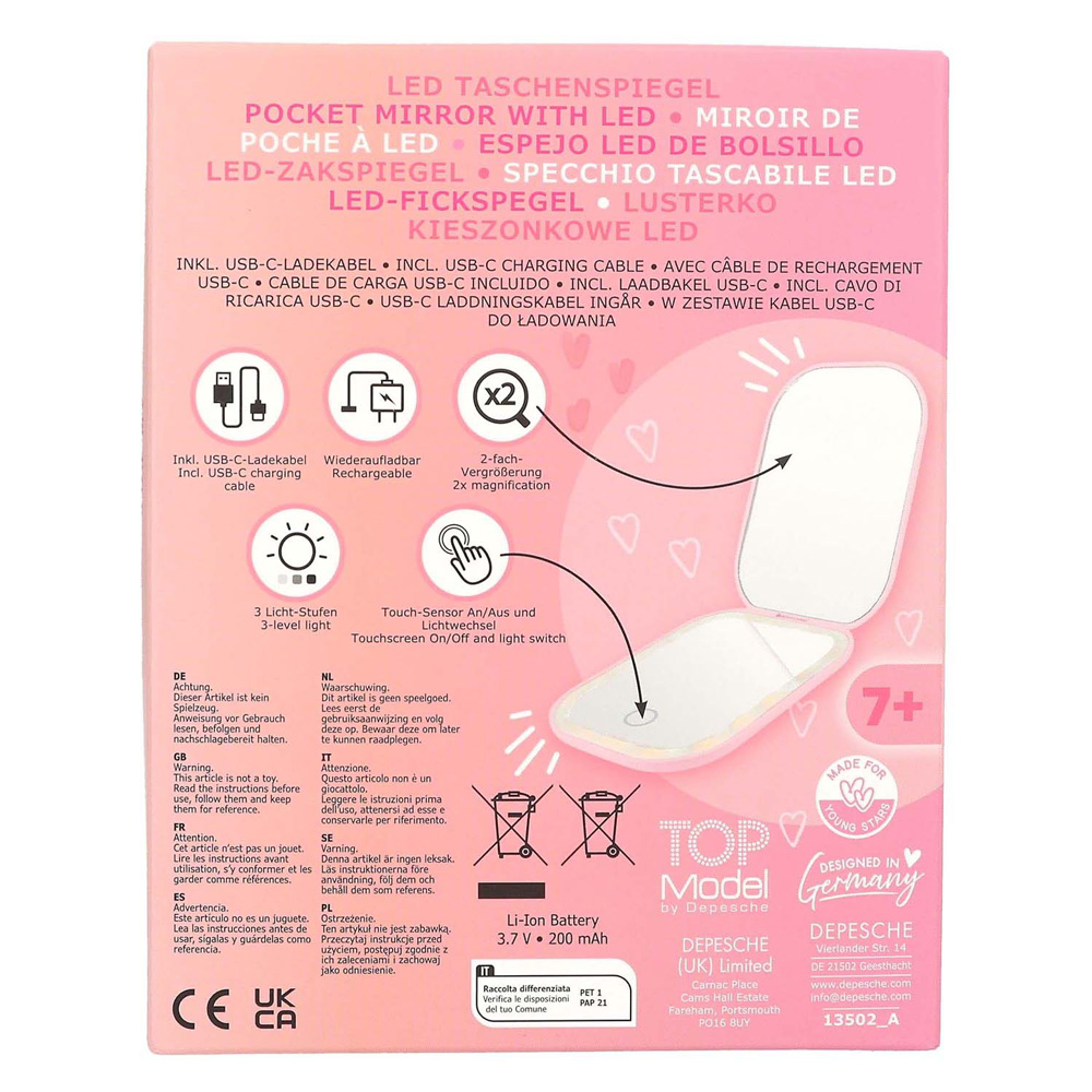 TOPModel LED-Taschenspiegel Beauty & Me