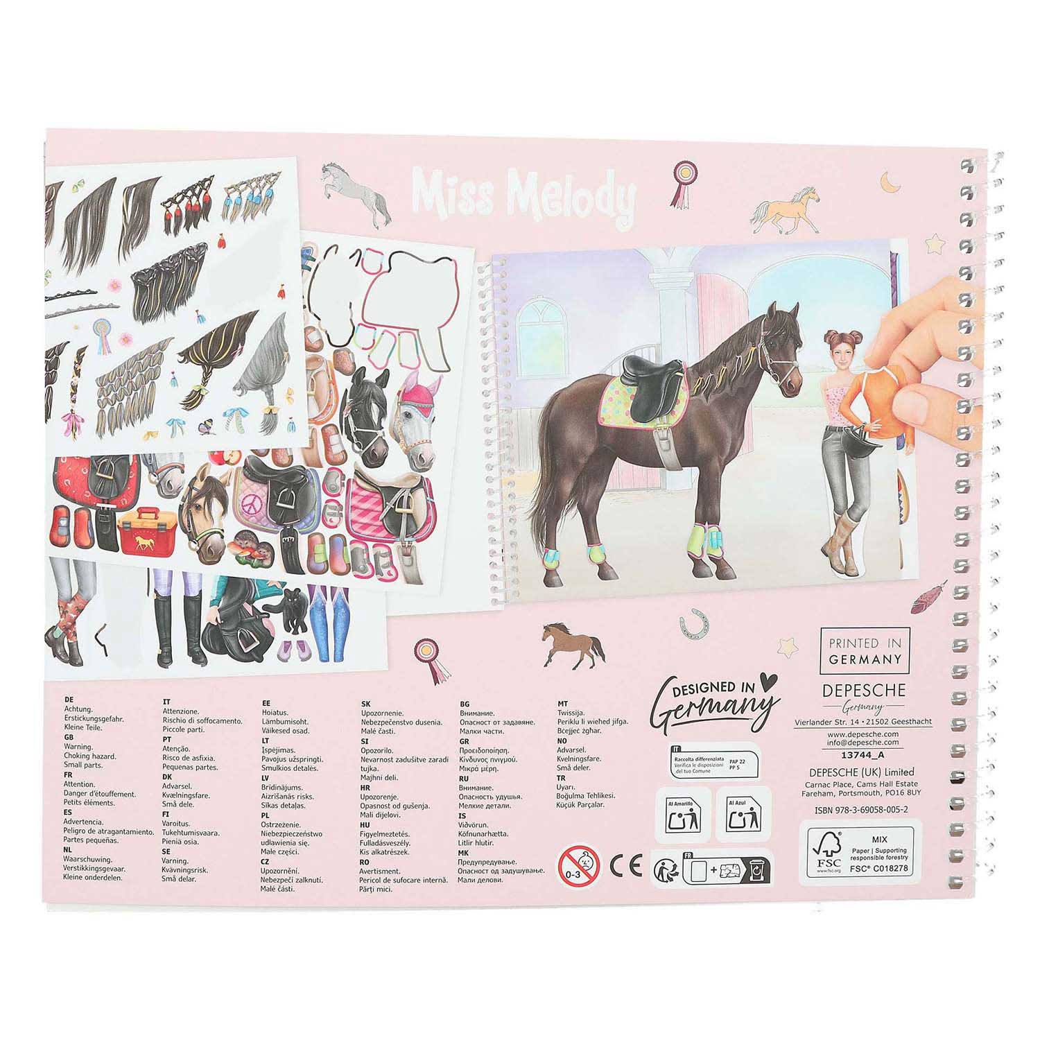 Miss Melody Dress Me Up Stickerboek